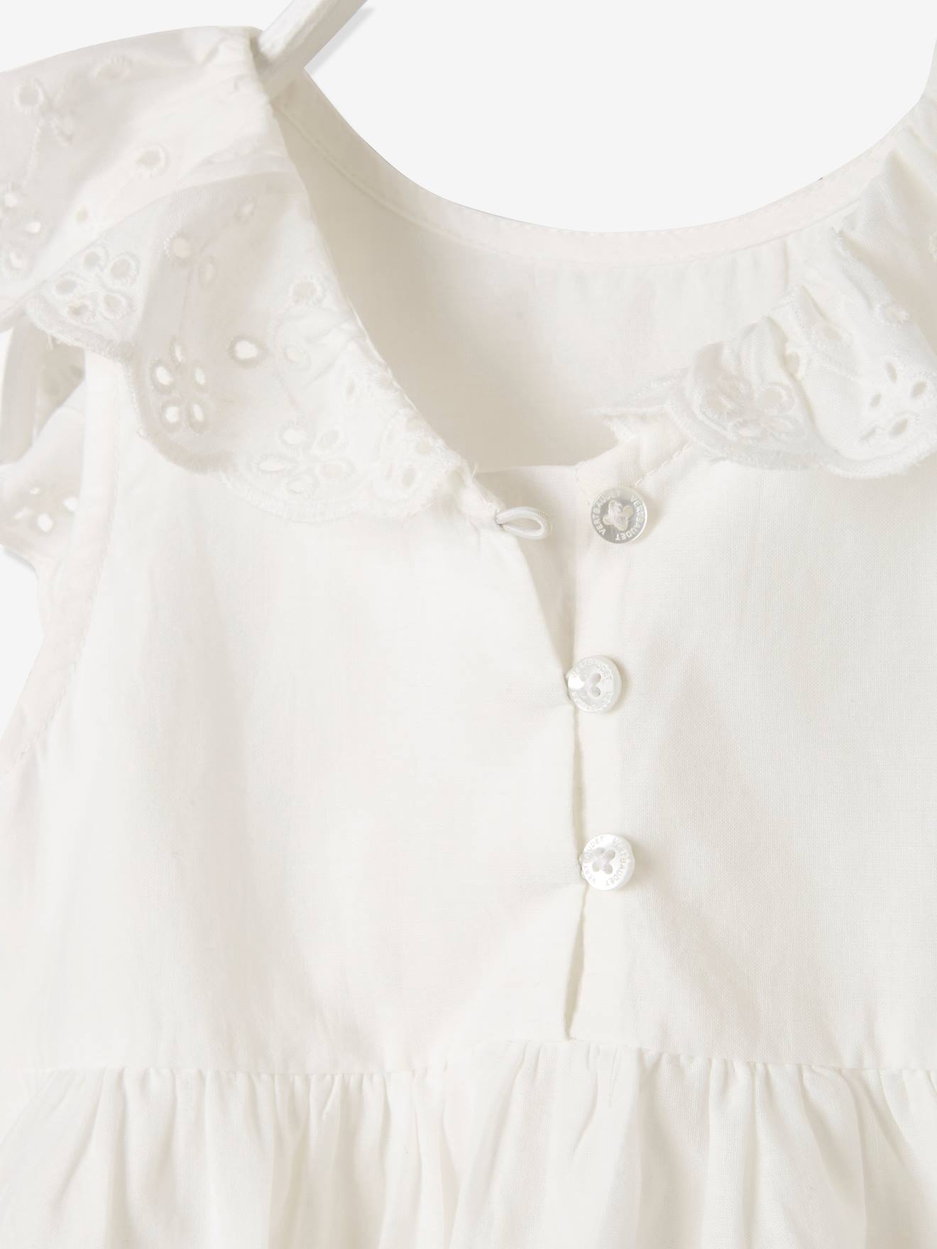 Ensemble de cérémonie bébé robe, bloomer et bandeau ivoire