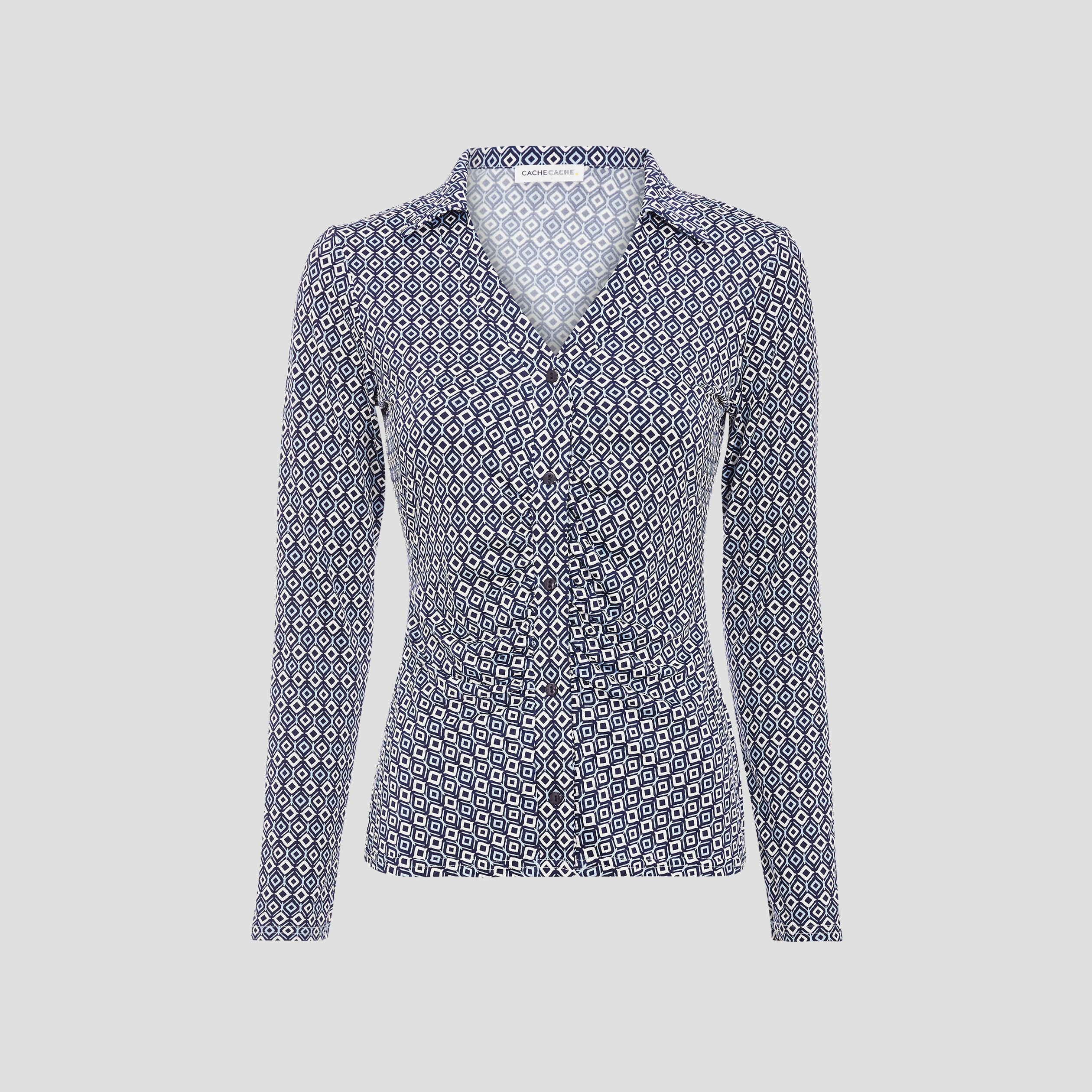 Chemise à manches longues bleu clair femme | Cache Cache