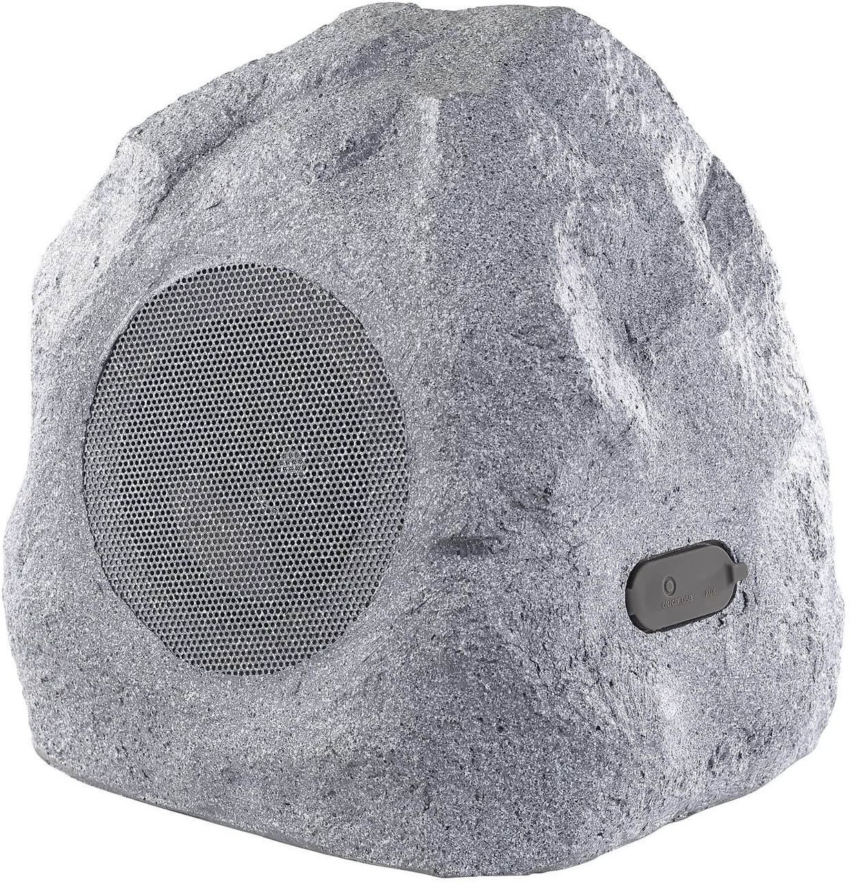 auvisio Gartenlautsprecher MSS-430.rock Garten- und Outdoor-Lautsprecher Stein-Design Bluetooth IPX4 Box