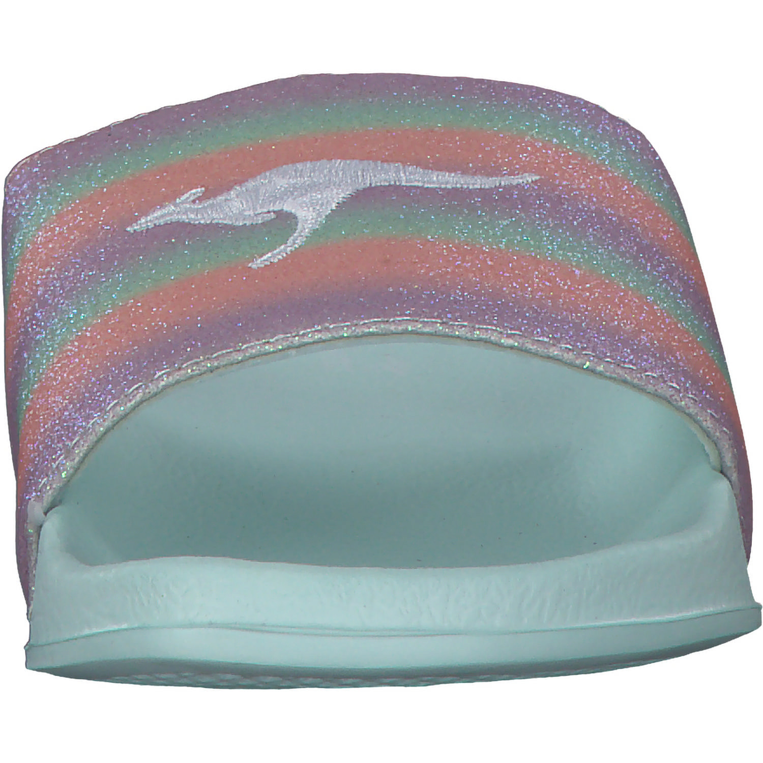 KangaROOS K-Slide Shine 18574, Badeschuhe, Kinder, mint/rainbow