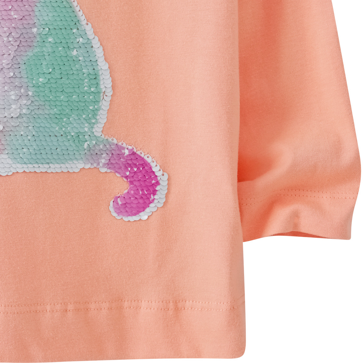 Mädchen Langarmshirt mit Wendepailletten