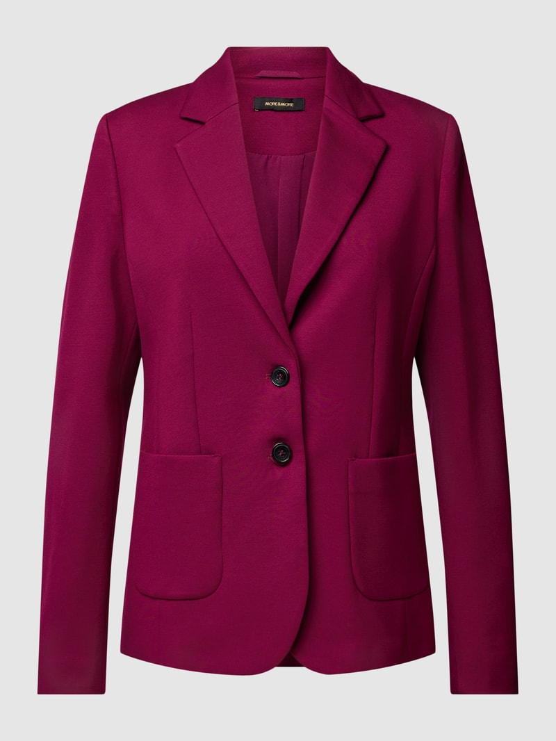Blazer mit Eingrifftaschen in aubergine