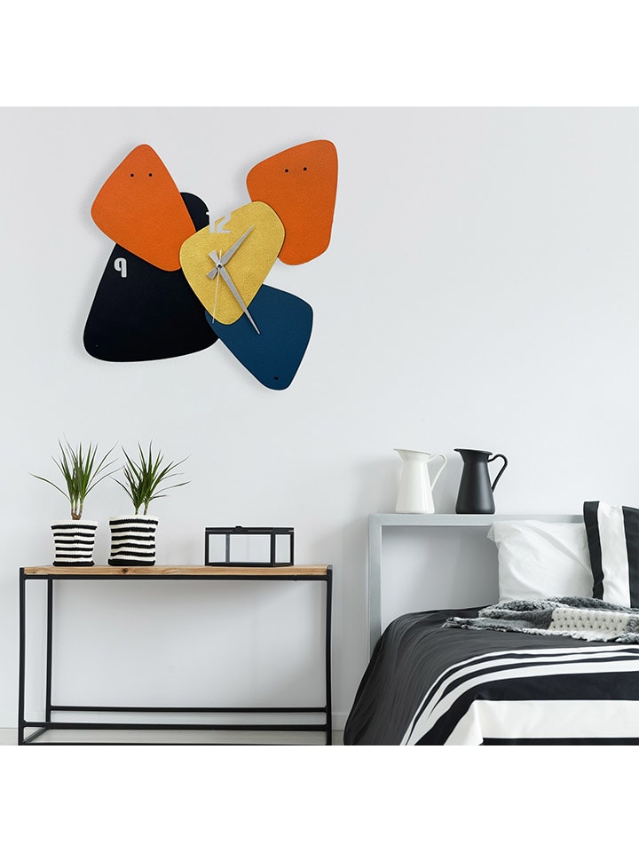 wall addiction Wanduhr in Bunt - (B)46 x (H)48 cm günstig kaufen 46x48 cm