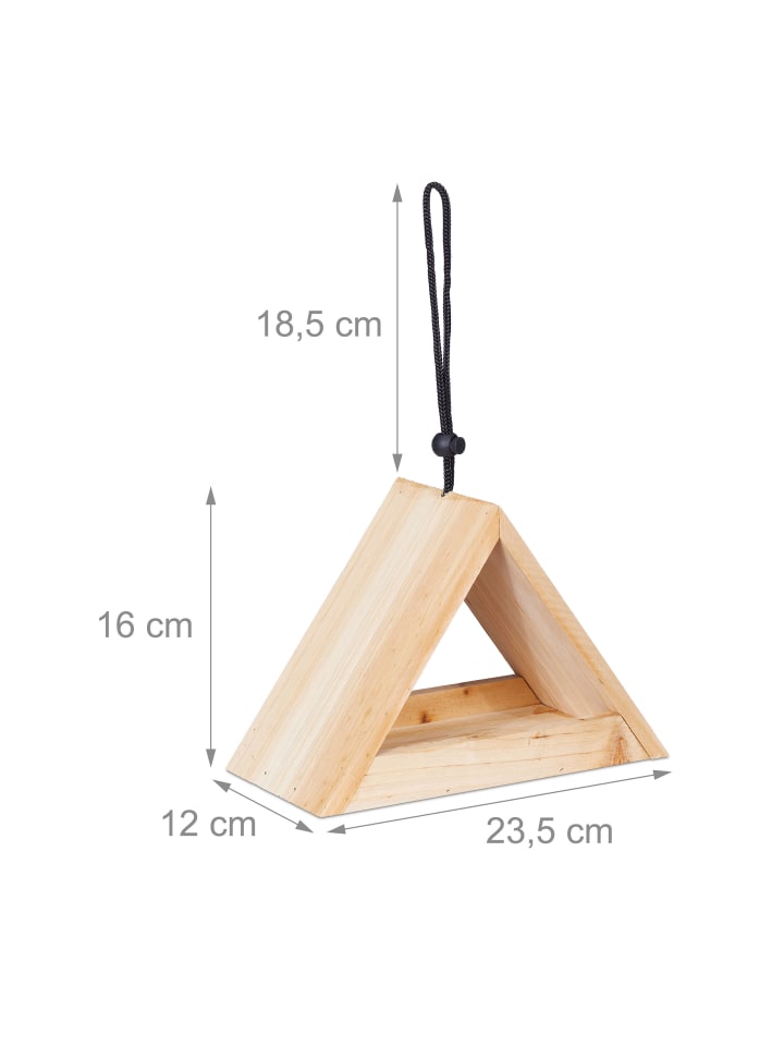relaxdays Vogelhaus in Natur - (B)23,5x (H)16 x (T)12 cm günstig kaufen onesize