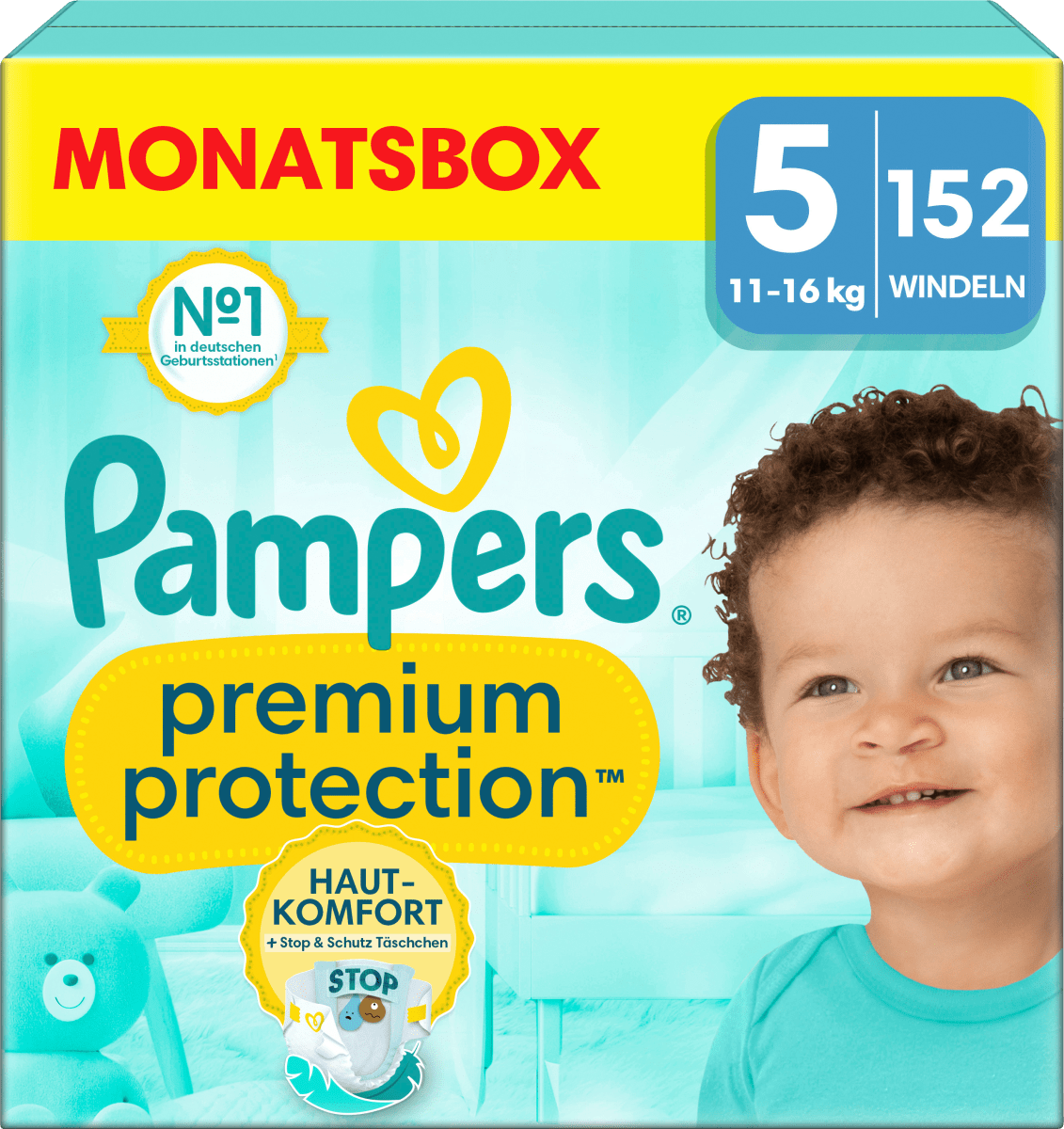 Windeln Premium Protection Gr.5 Junior (11-16 kg) Monatsbox, 152 St