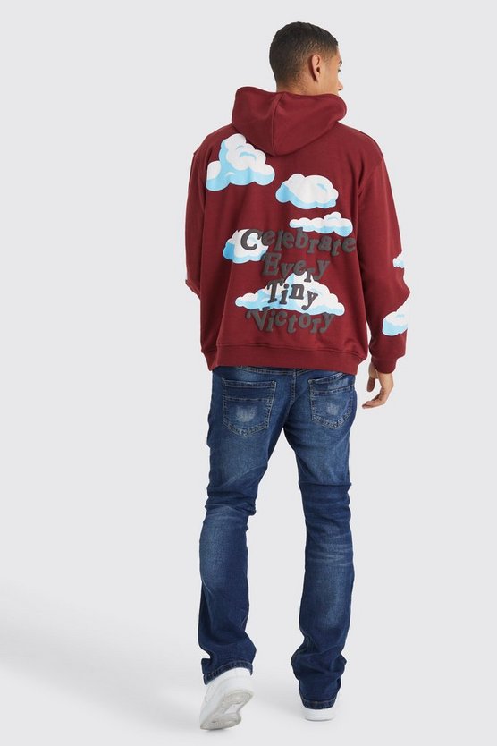 Slim-Fit Schlagjeans mit Rissen