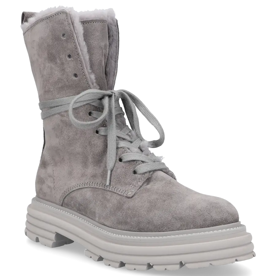 305 SOBE - Stiefeletten BEVERLY Veloursleder - grau