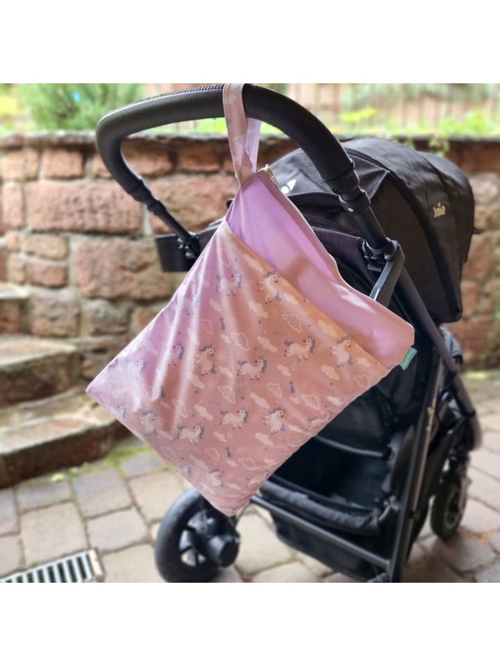 Intirilife Wickeltasche Nasstasche Windeltasche Wetbag Wasserfest in Rosa günstig kaufen onesize