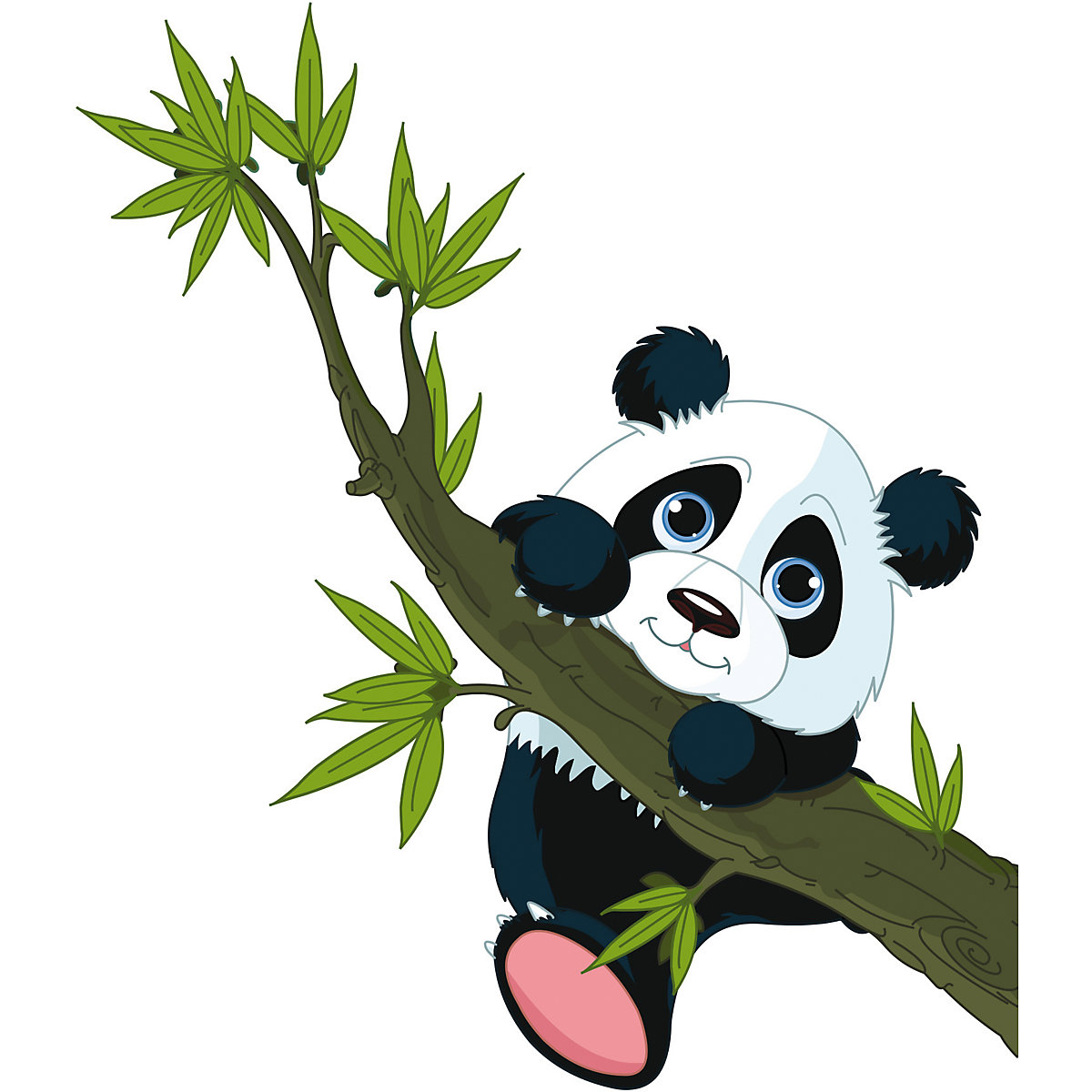 Wandsticker Pandabär, 67 x 47 cm
