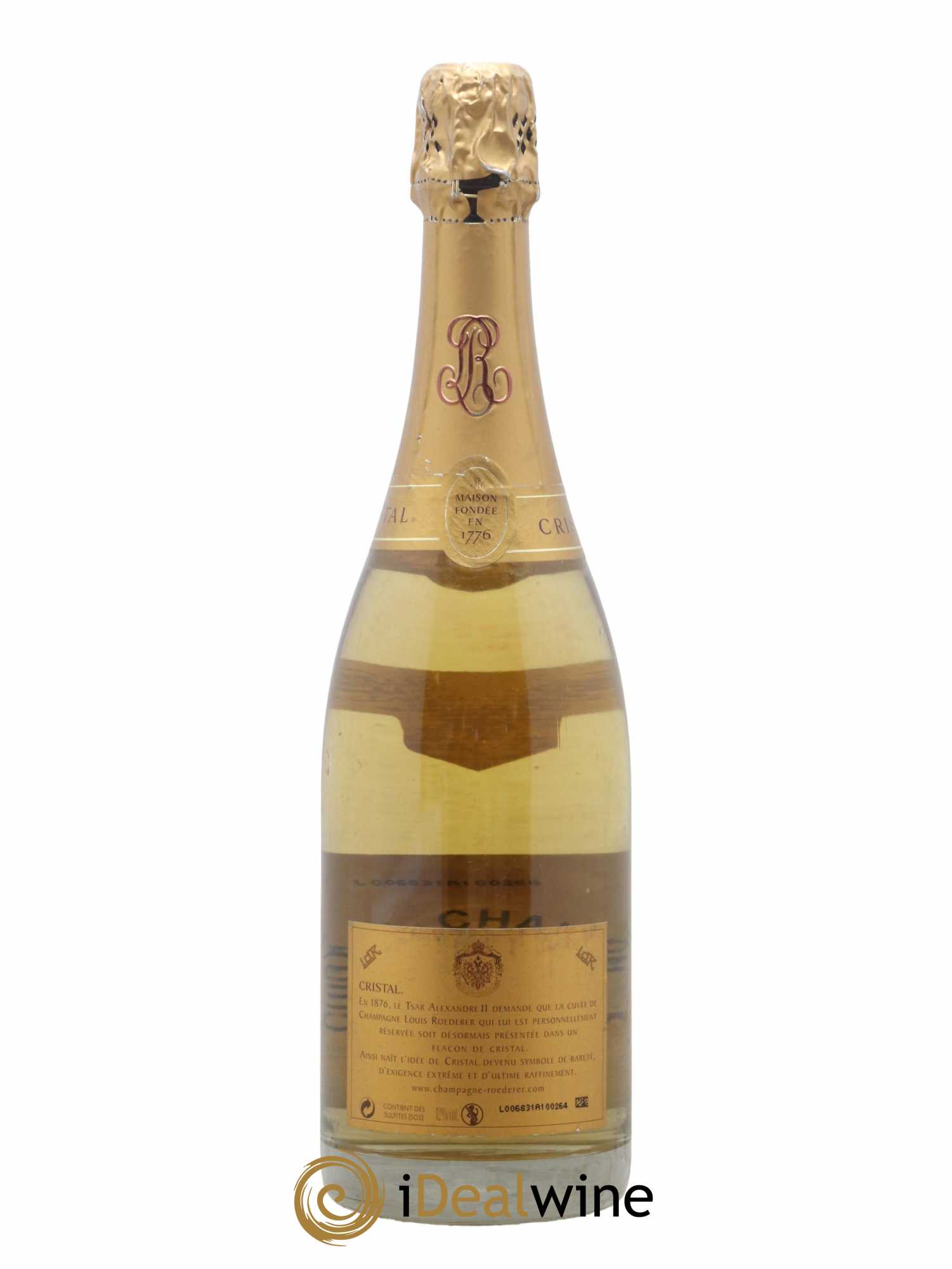 Cristal Louis Roederer  2002 - Lot de 1 Bouteille