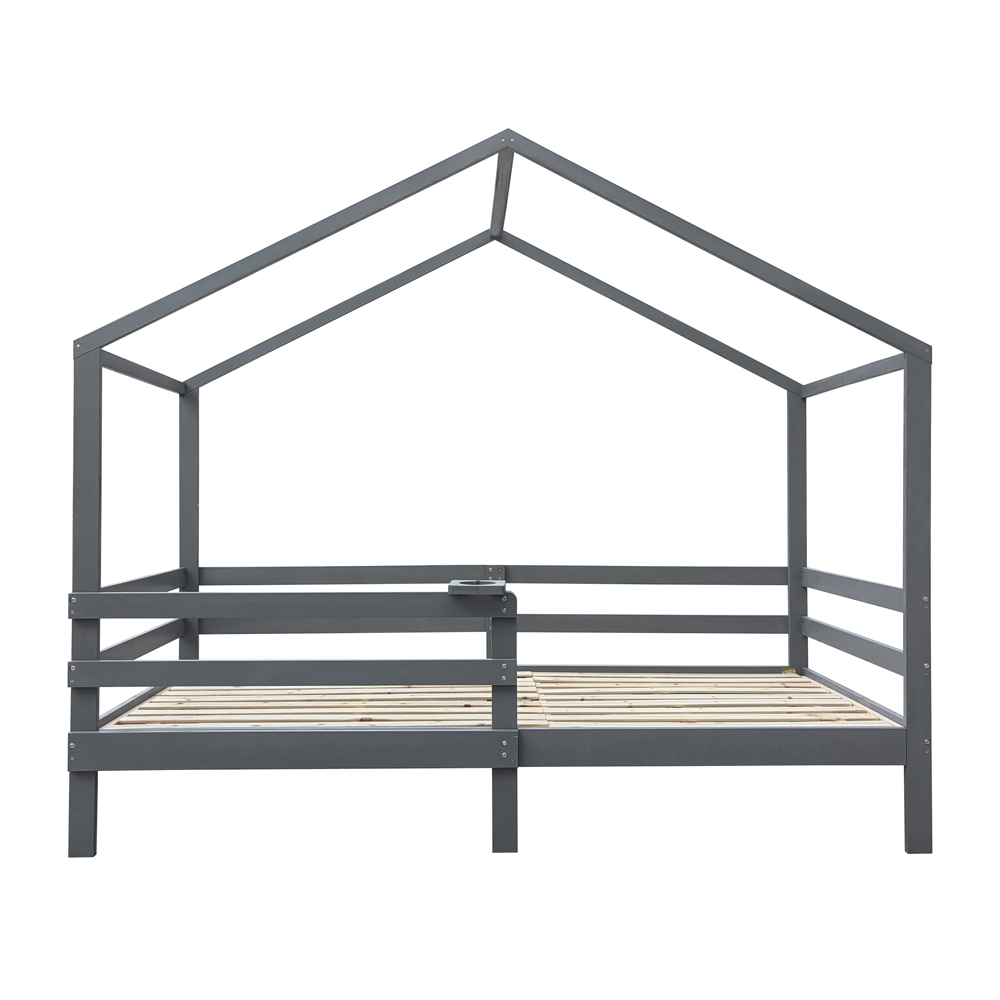 Home Deluxe Kinderbett WOLKENLAND mit Schubladen – 90 x 200 cm Grau
