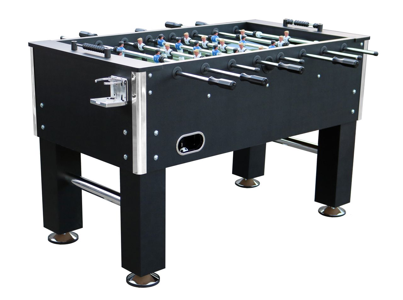 L.A. Sports LA Sports Kicker Table 5“ Profi Kickertisch schwarz verchromte Spielstangen