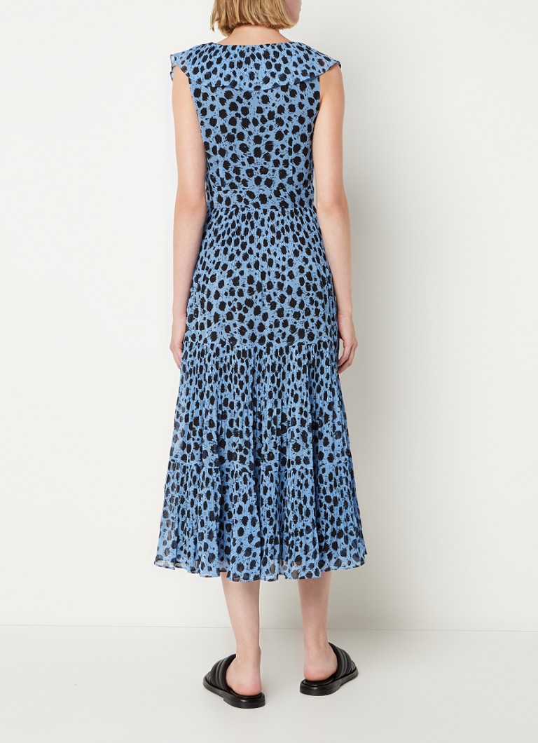 Rochie midi plisată cu imprimeu animal Whistles