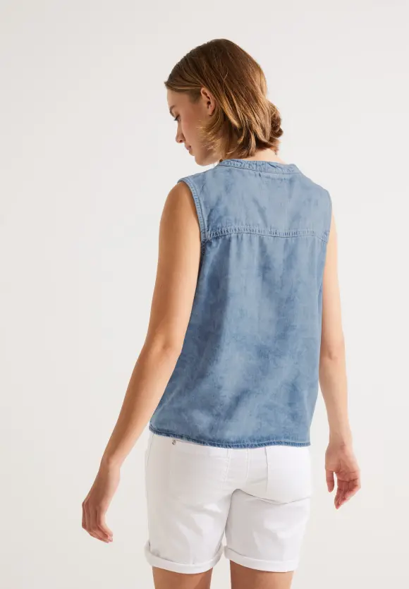 Street One Blaue Jeansbluse