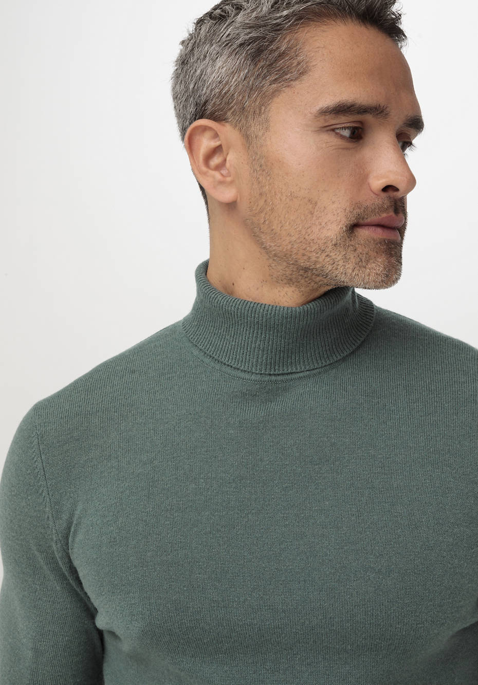 Rollkragen-Pullover aus Schurwolle mit Kaschmir