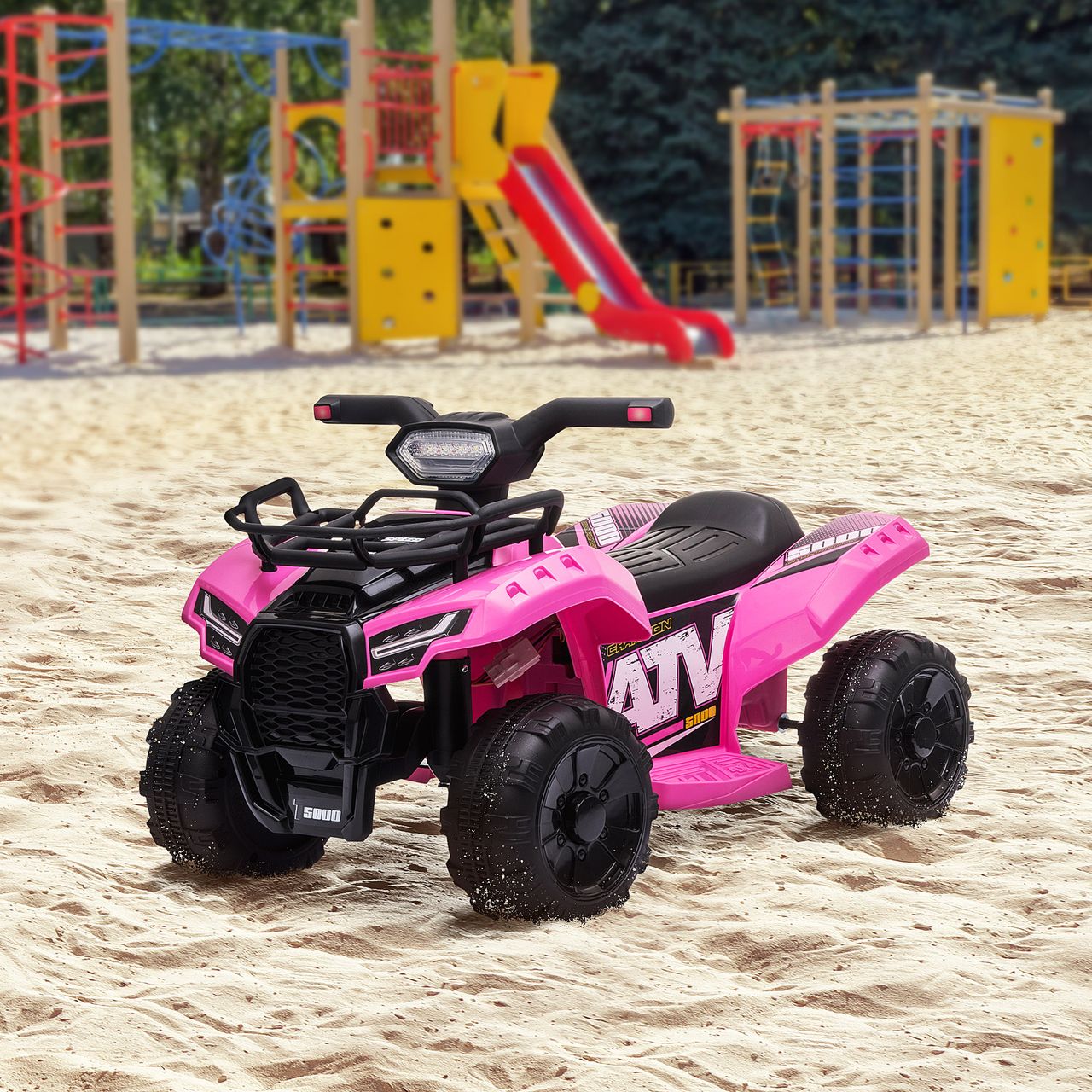 HOMCOM Mini Elektro-Quad Kinder Elektro ATV Kinderwagen Kinderauto Rosa