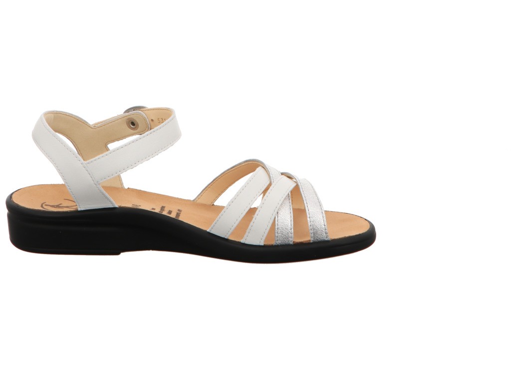 GANTER Komfort Sandalen weiss Sonnica E MILK SILVER Leder