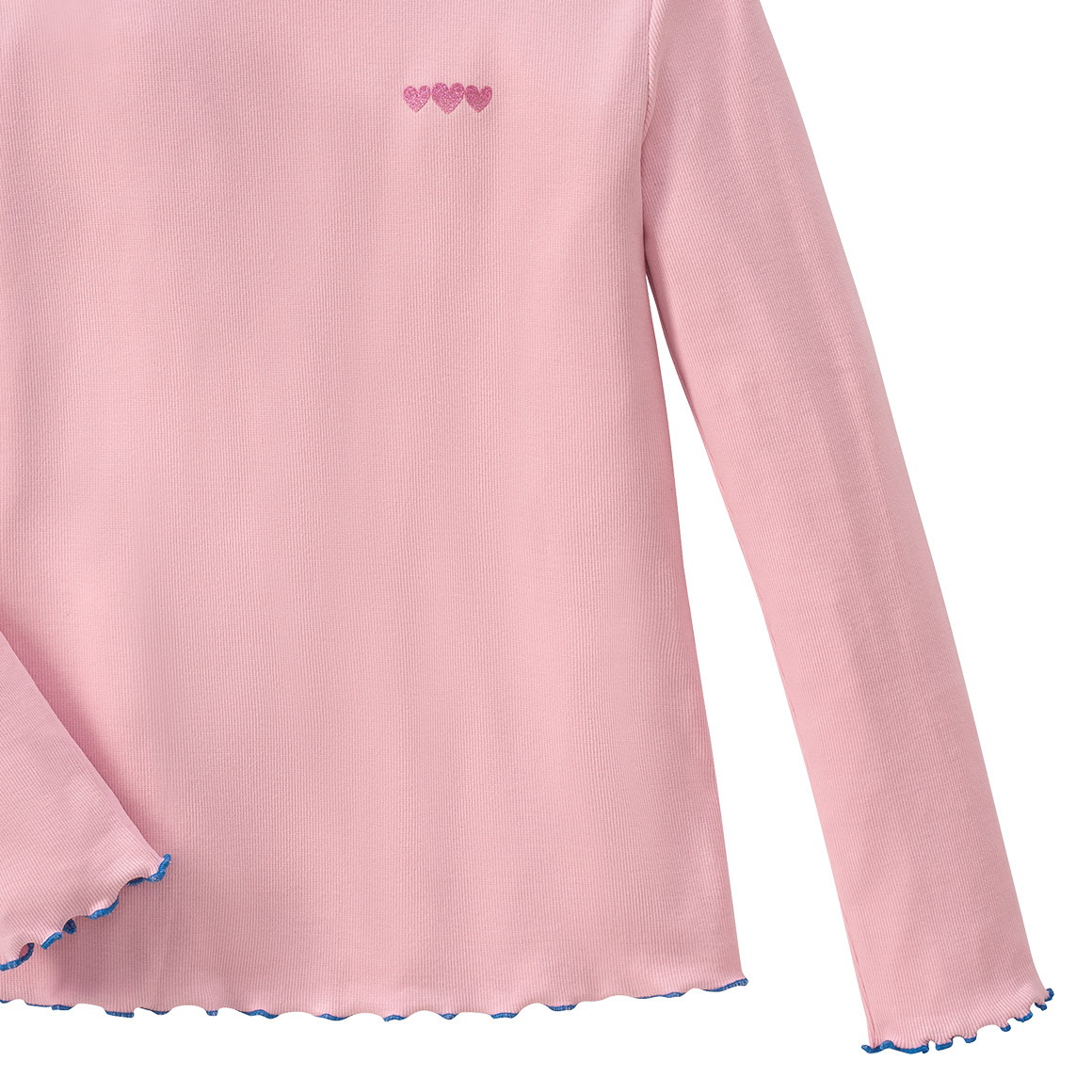 Mädchen Langarmshirt mit Wellenbündchen