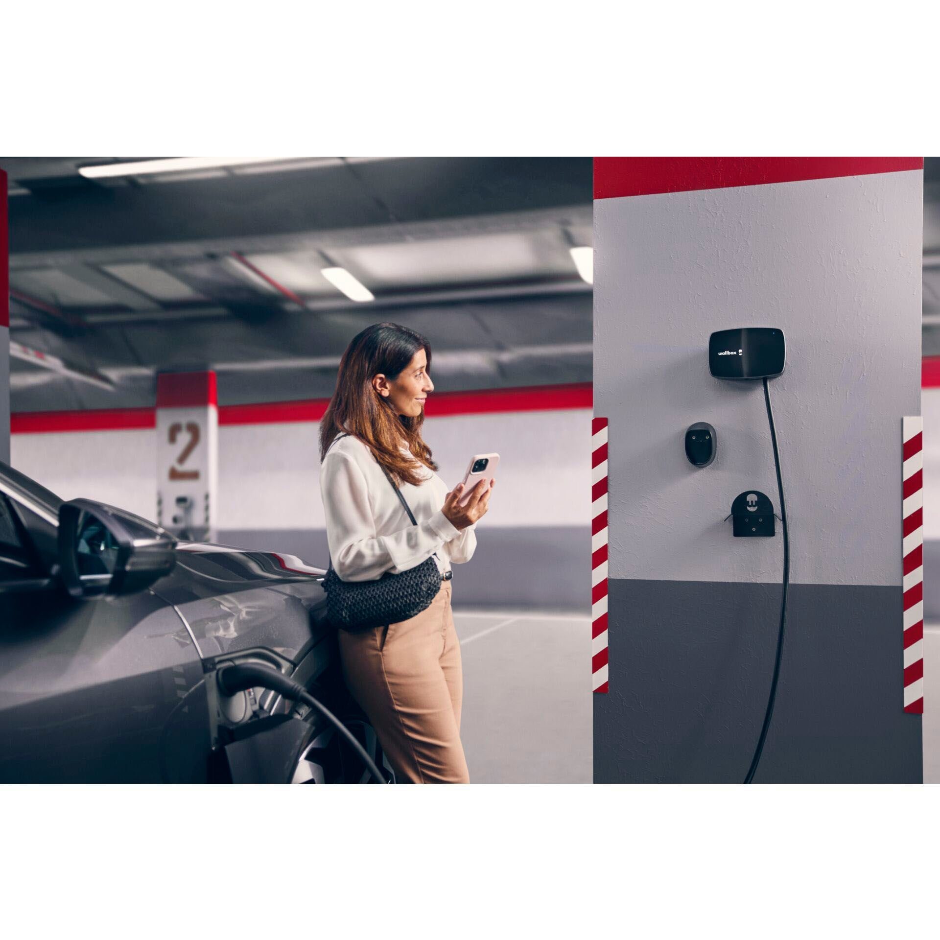 Wallbox Elektroauto-Ladestation Commander 2S, 3-phasig, 22kW, 5m Kabel, schwarz