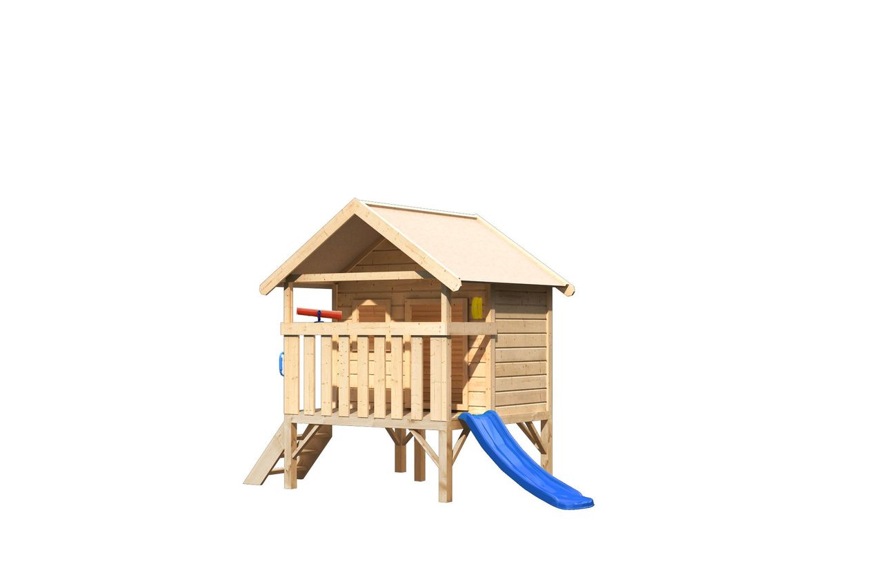 AKUBI Karibu Mini Stelzenhaus Franky blau