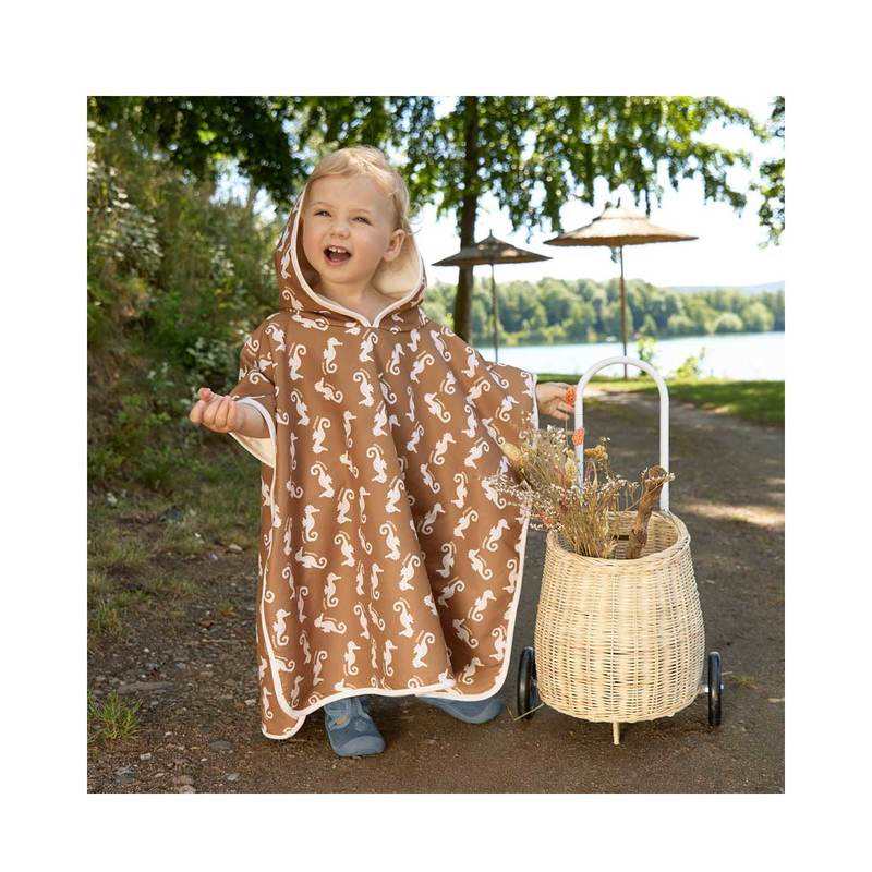 Poncho de plage hippocampe caramel Lässig