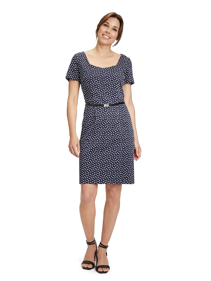 Vera Mont Kleid in Dunkelblau/ Weiß günstig kaufen