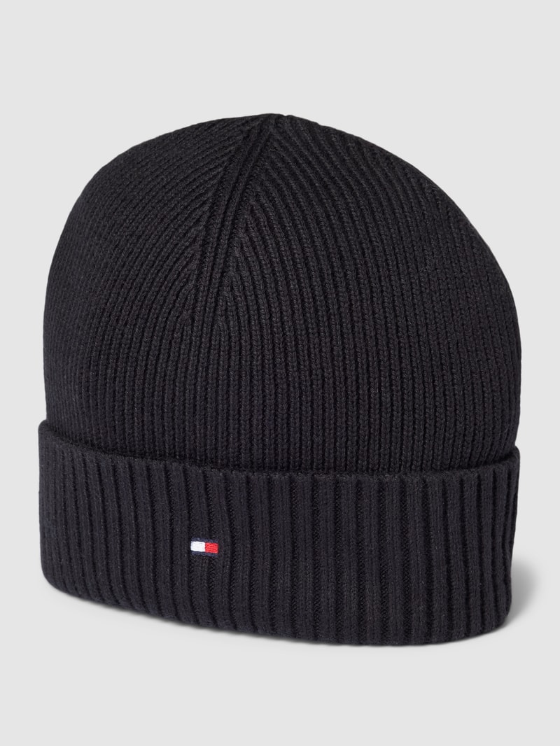 Mütze mit Logo-Stitching Modell 'ESSENTIAL FLAG' in schwarz