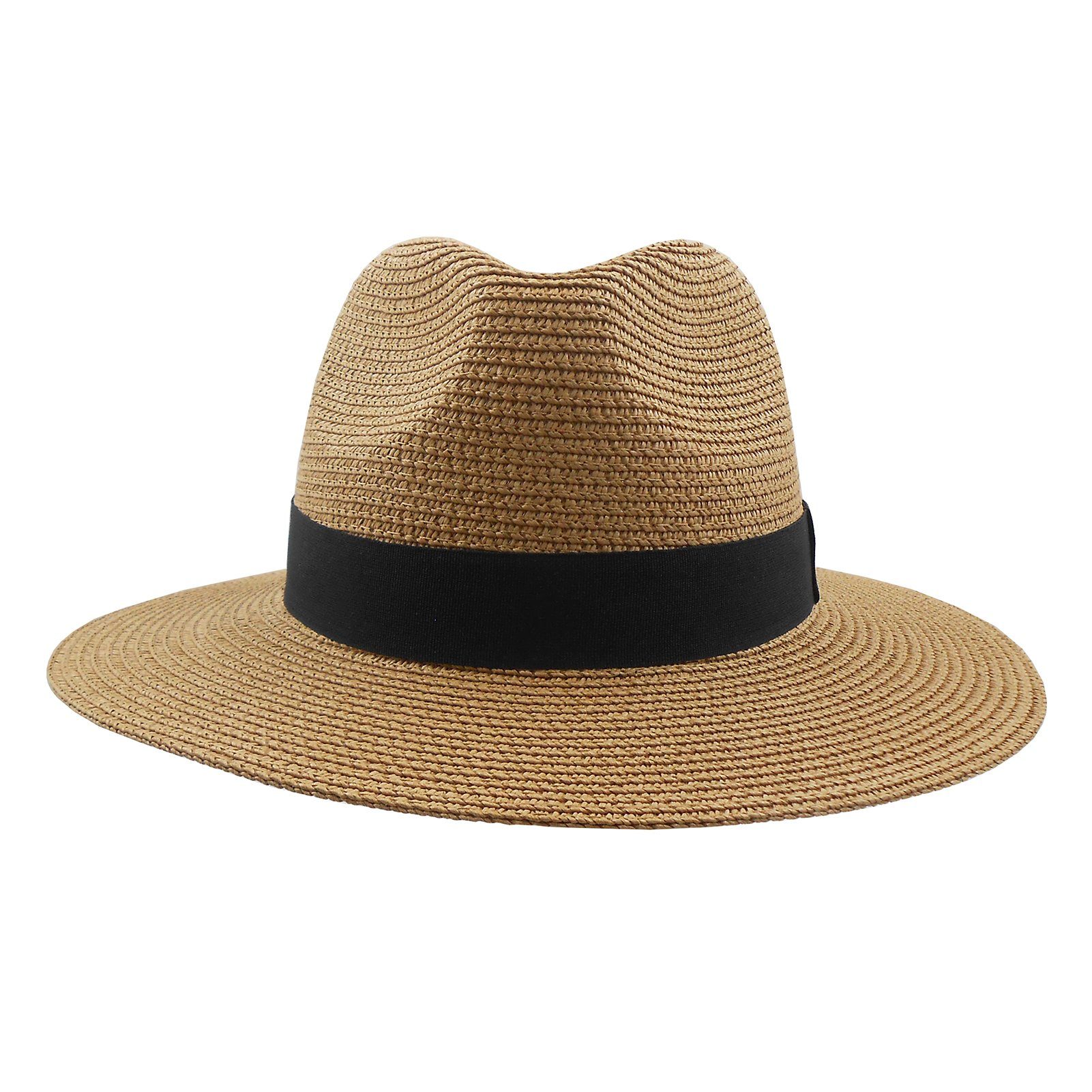 Yalion Sonnenhut Strohhut Temperament Sonnenhüte Breiter Krempe Strandmütze Beige