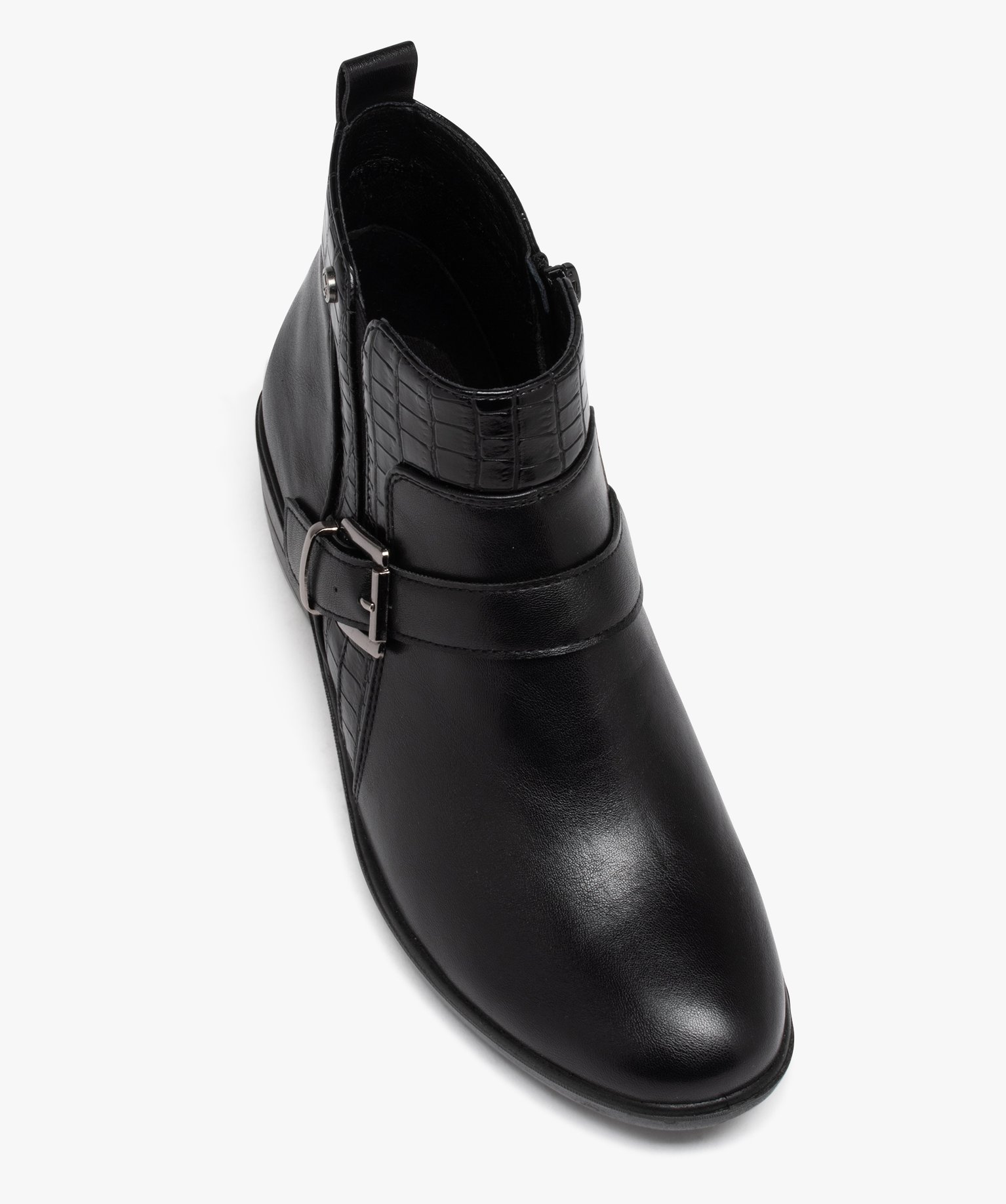 Boots confort avec bride à boucle femme noir | GEMO