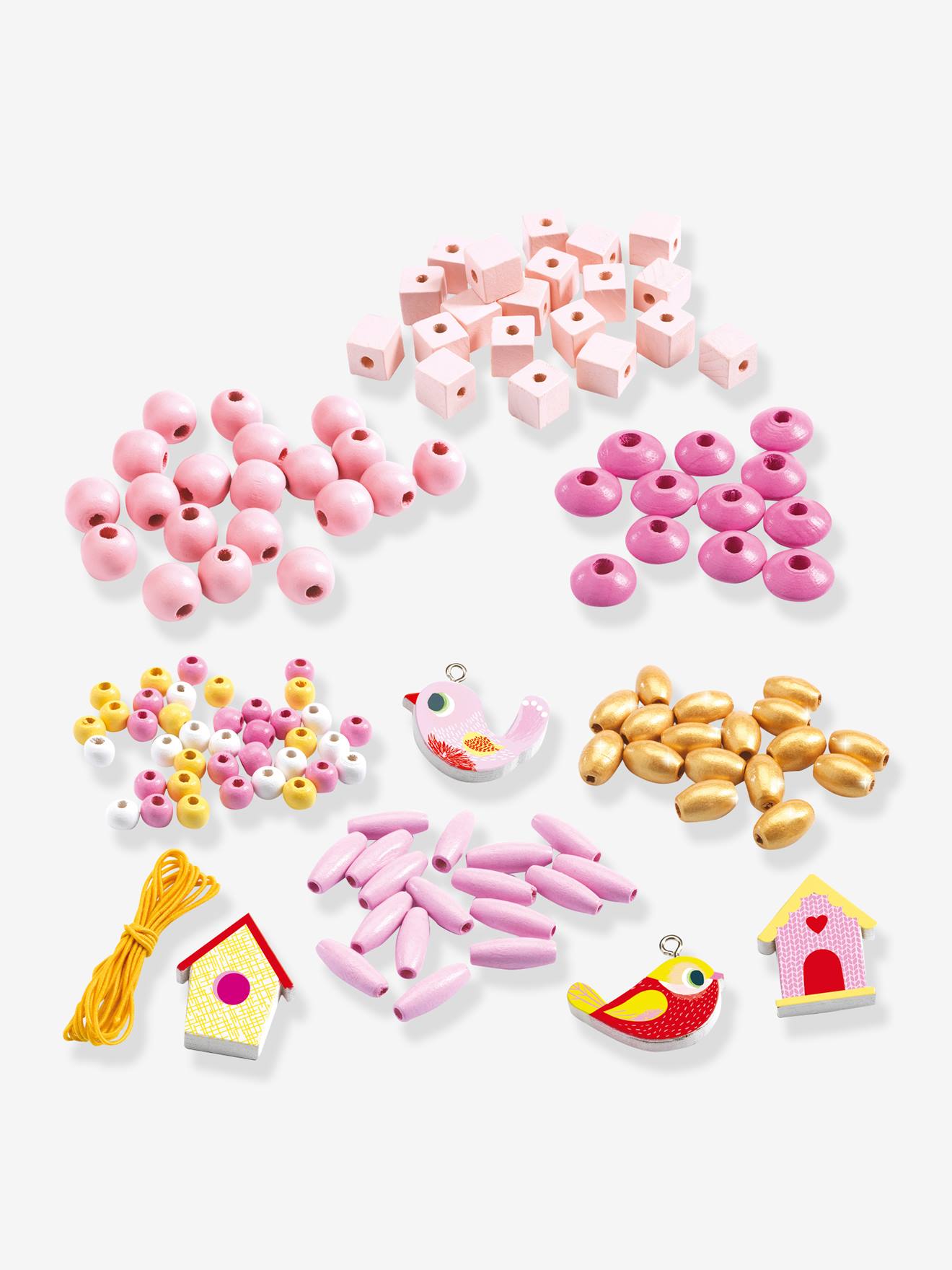 Djeco Holzperlen-Set VÖGEL DJECO - mehrfarbig