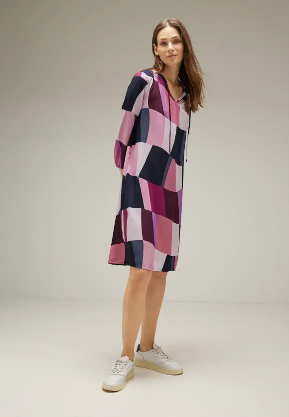 Street One Printkleid mit Smokdetails