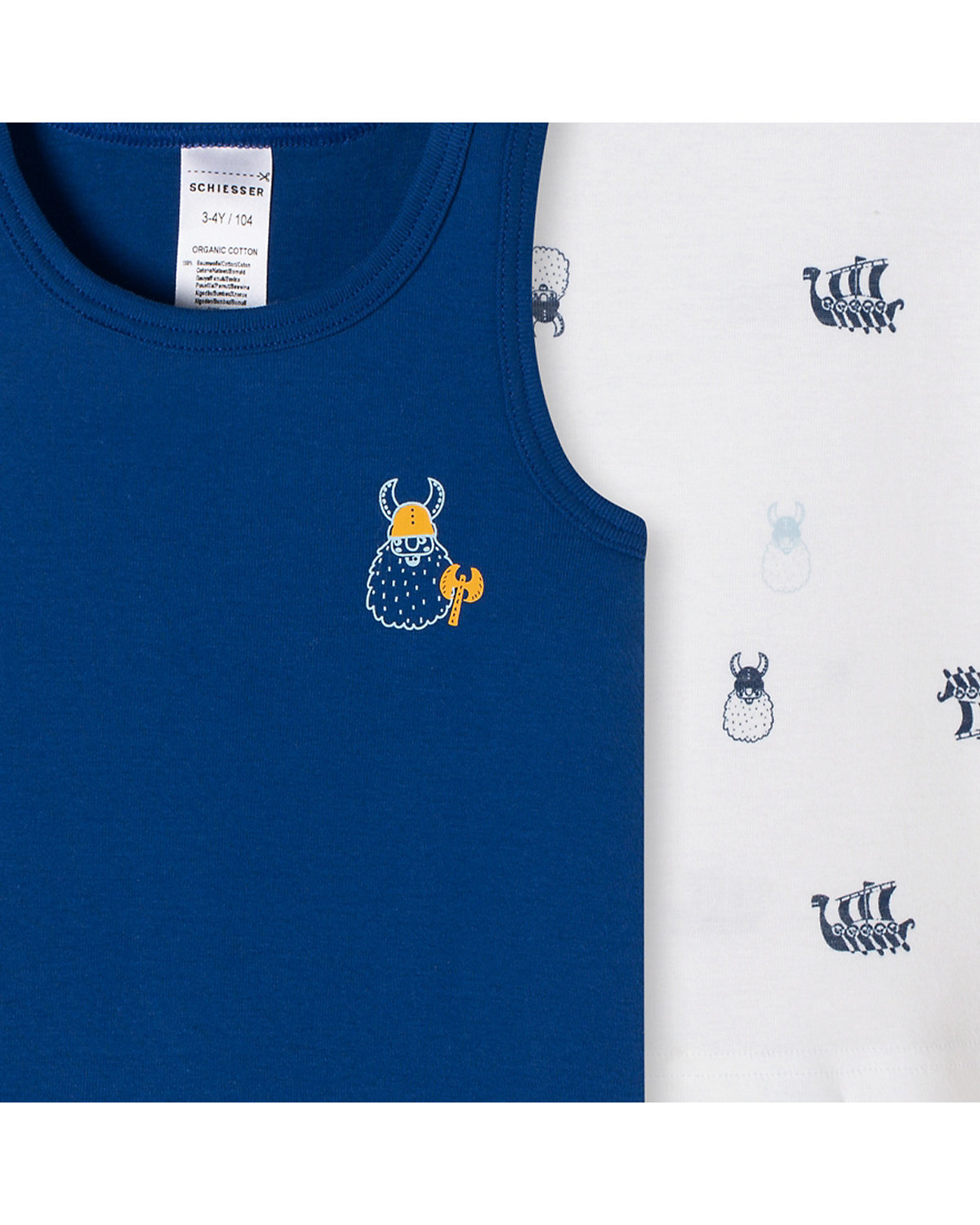Unterhemd / Tanktop 6er Pack Feinripp Organic Cotton Unterhemden für Jungen