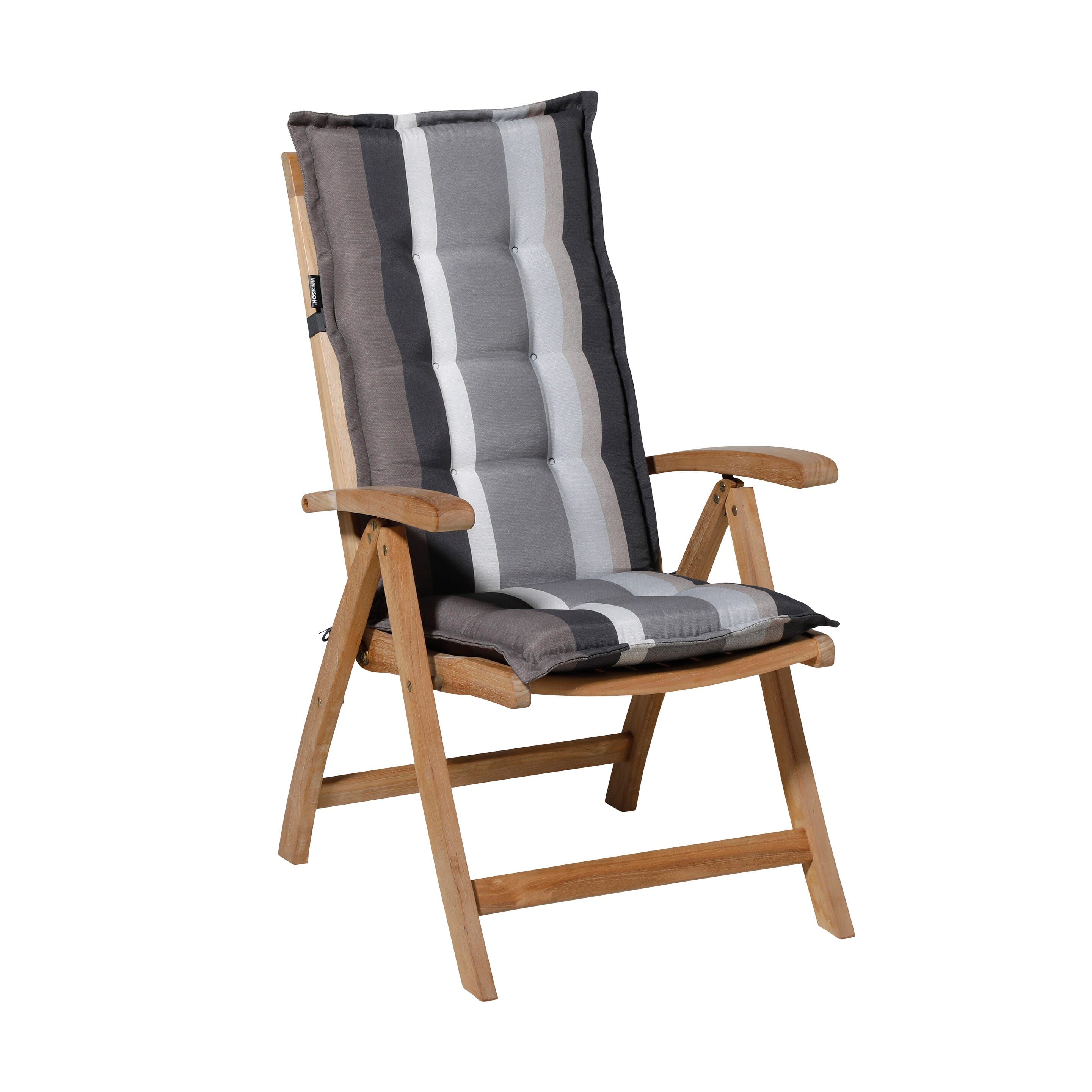 Madison Stripe Grey 50x123 Kissen mit hoher Rückenlehne