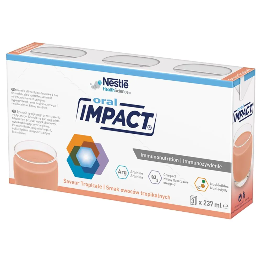 Impact Oral, ένα συμπλήρωμα διατροφής υψηλής ενέργειας και πρωτεΐνης σε υγρή μορφή, με γεύση τροπικών φρούτων