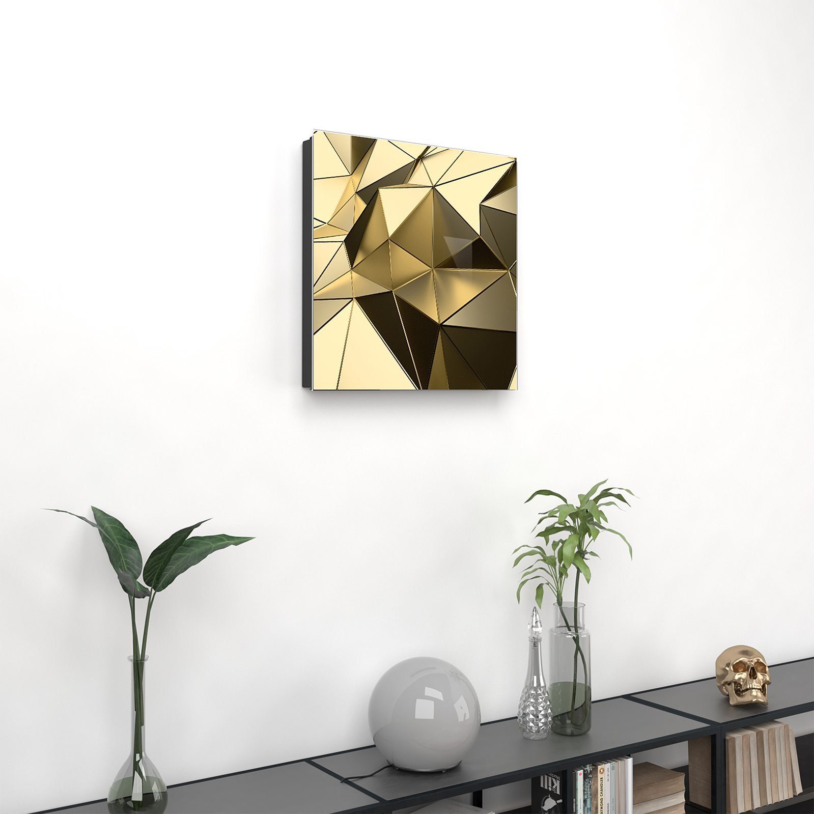 Primedeco Schlüsselkasten Magnetpinnwand mit Glasfront Futuristischer Hintergrund (1 St)