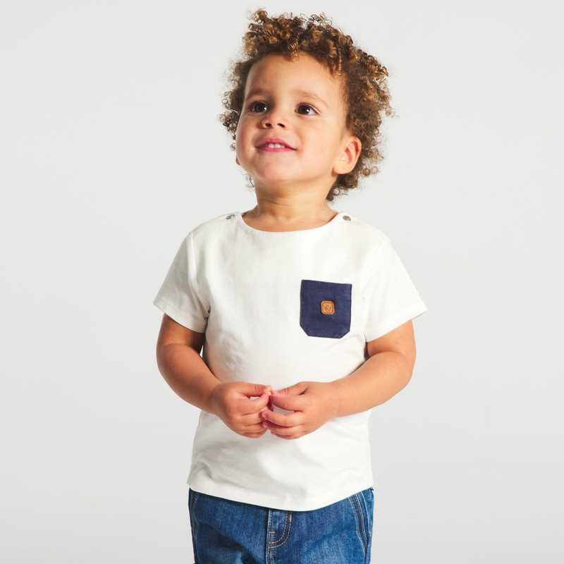 T-shirt jersey poche poitrine (lot de 3) vert bébé garçon