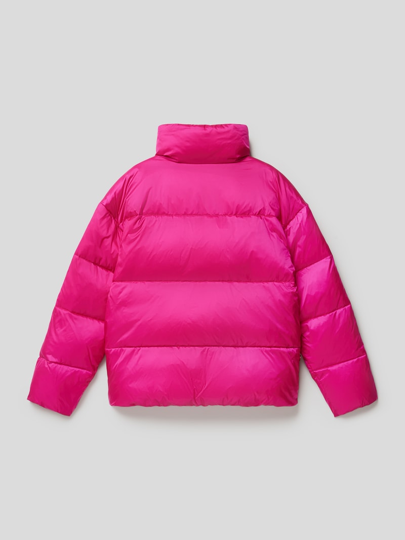 Steppjacke mit Label-Details Modell 'BOXY' in fuchsia