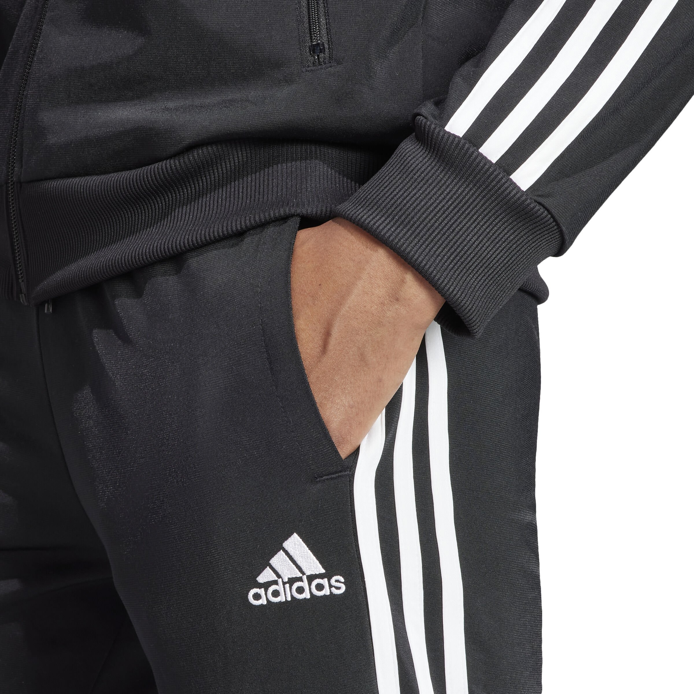 3 Stripes Trainingsanzug Damen - Schwarz, Weiß