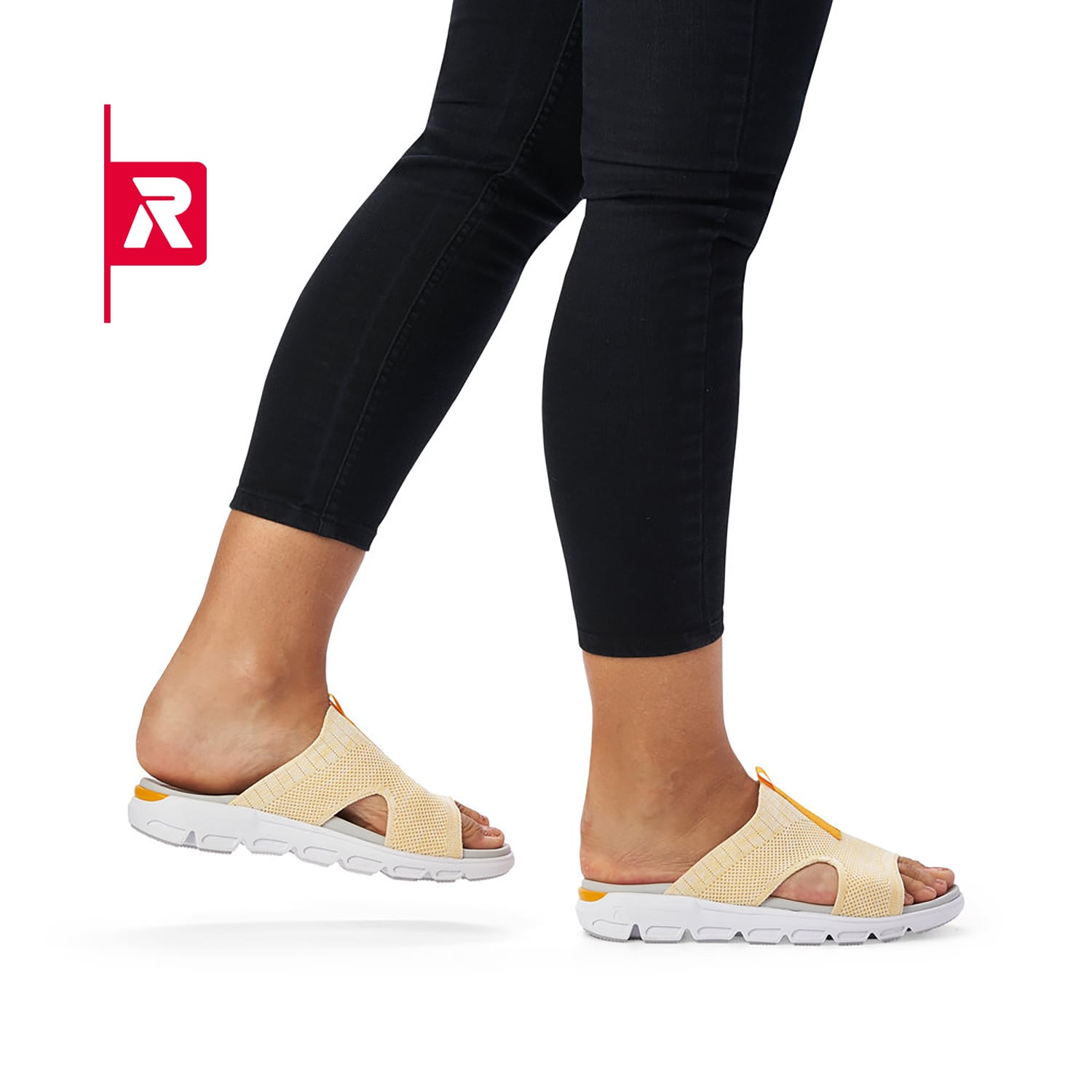 Rieker Damen Pantoletten pastel yellow