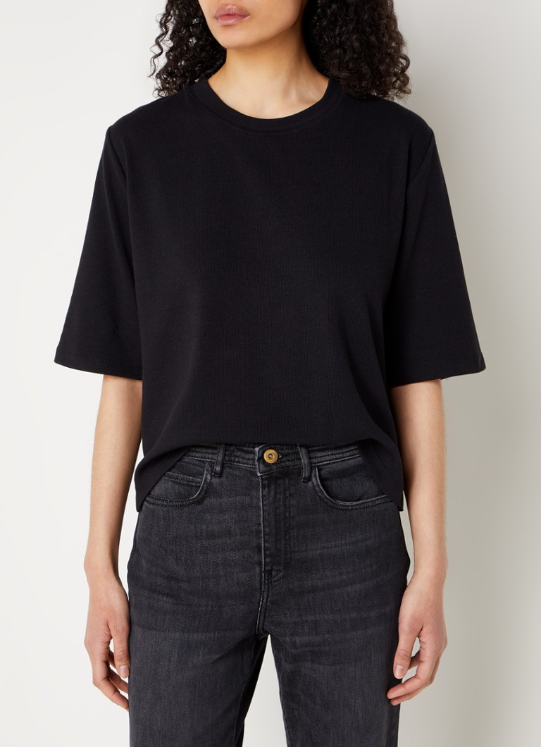 Sessùn Serge T-shirt with ribbed texture