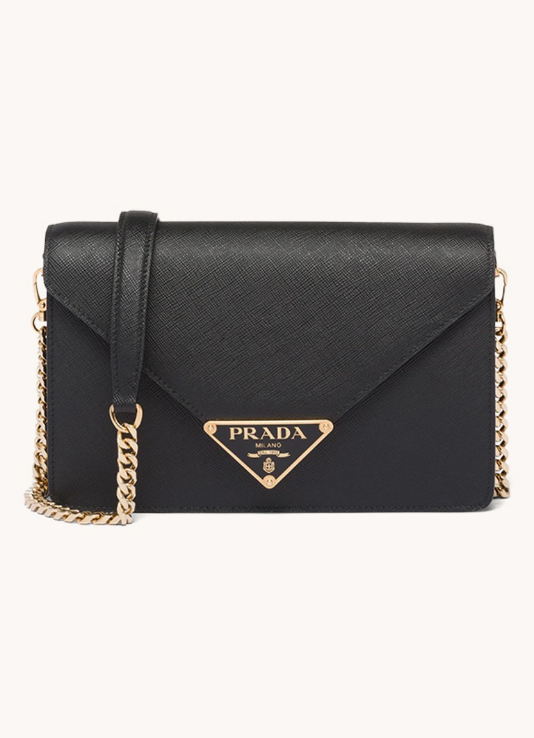 Prada ādas plecu soma ar noņemamu plecu siksnu