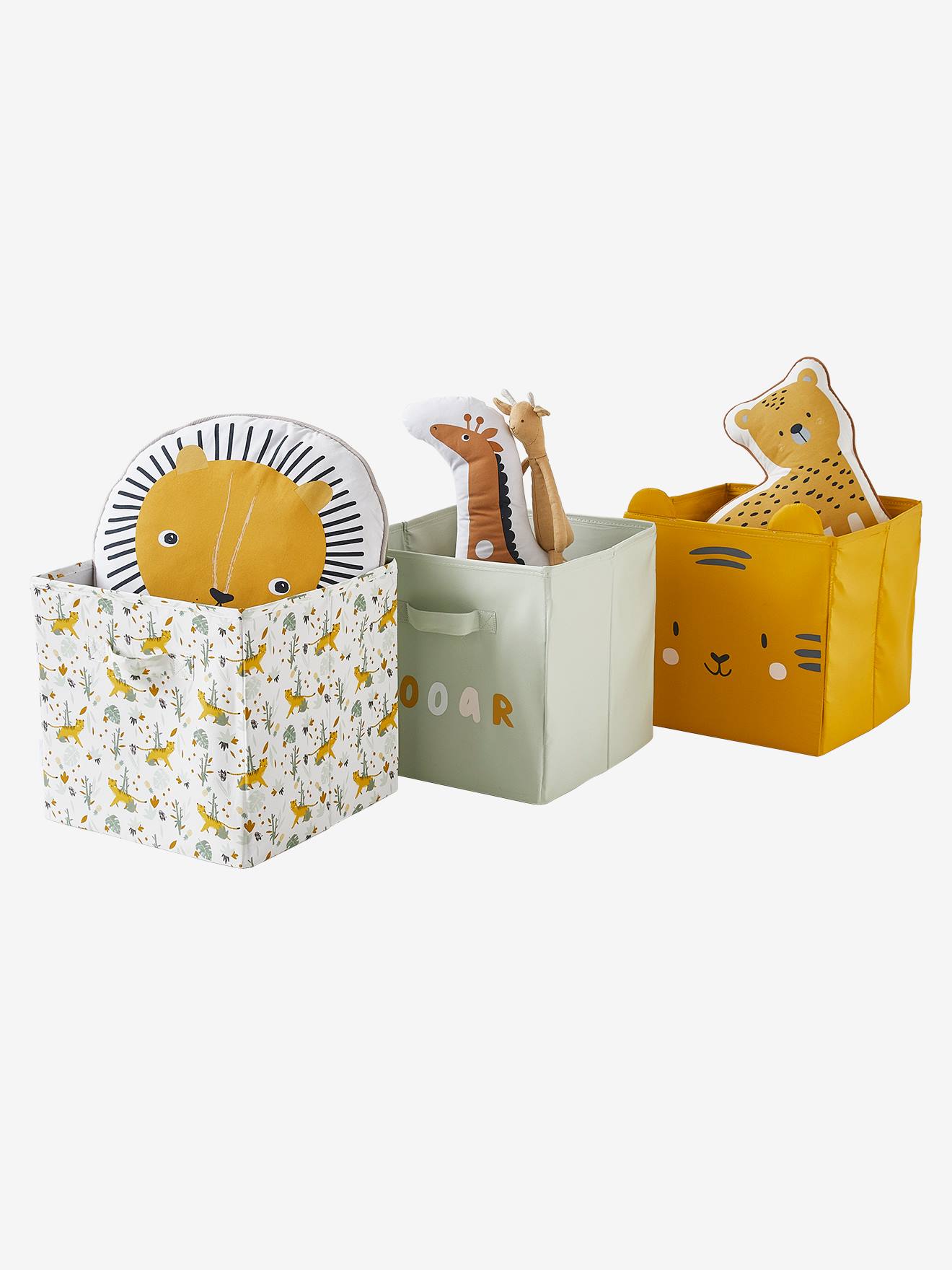 Lot de 3 bacs de rangement Hanoï blanc