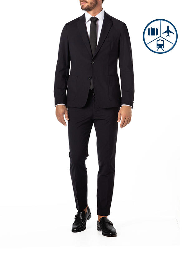BOSS Black, Anzug Hanry-Genius, Slim Fit, Performance-Stretch halbgefüttert, schwarz