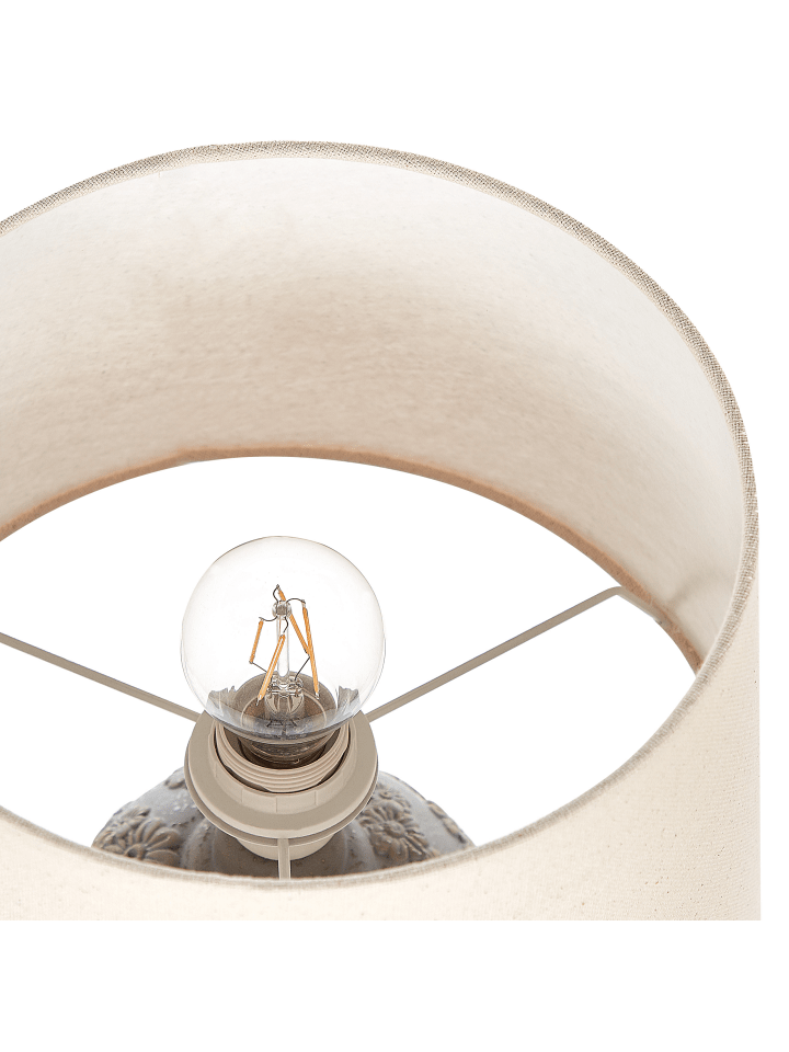 Beliani Tischleuchten FERREY in Grau/Beige - (W) 30 x (H) 46 x (L) 30 cm günstig kaufen onesize