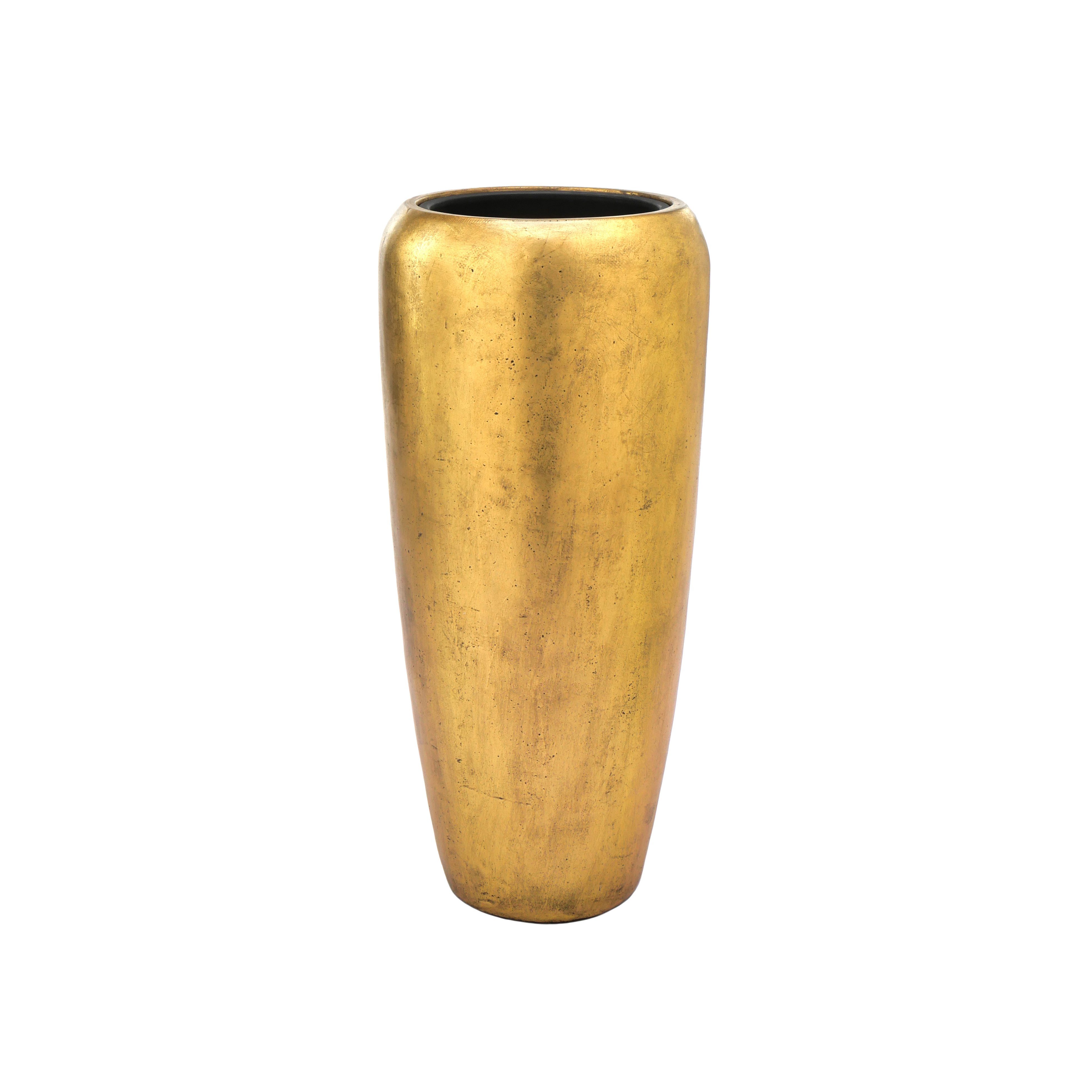 Flingora Bodenvase Cleo, mit Einsatz - Fiberglas - Indoor - Gold - Höhe 75 cm