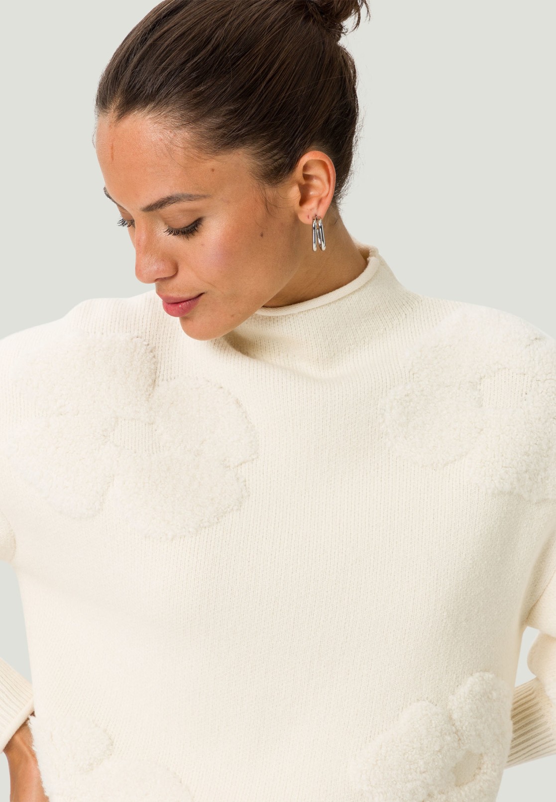 Pullover florales Strukturmuster
