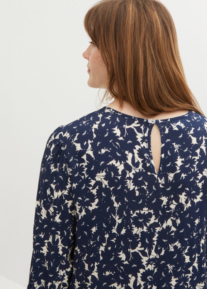 Langarmkleid aus nachhaltiger Viskose