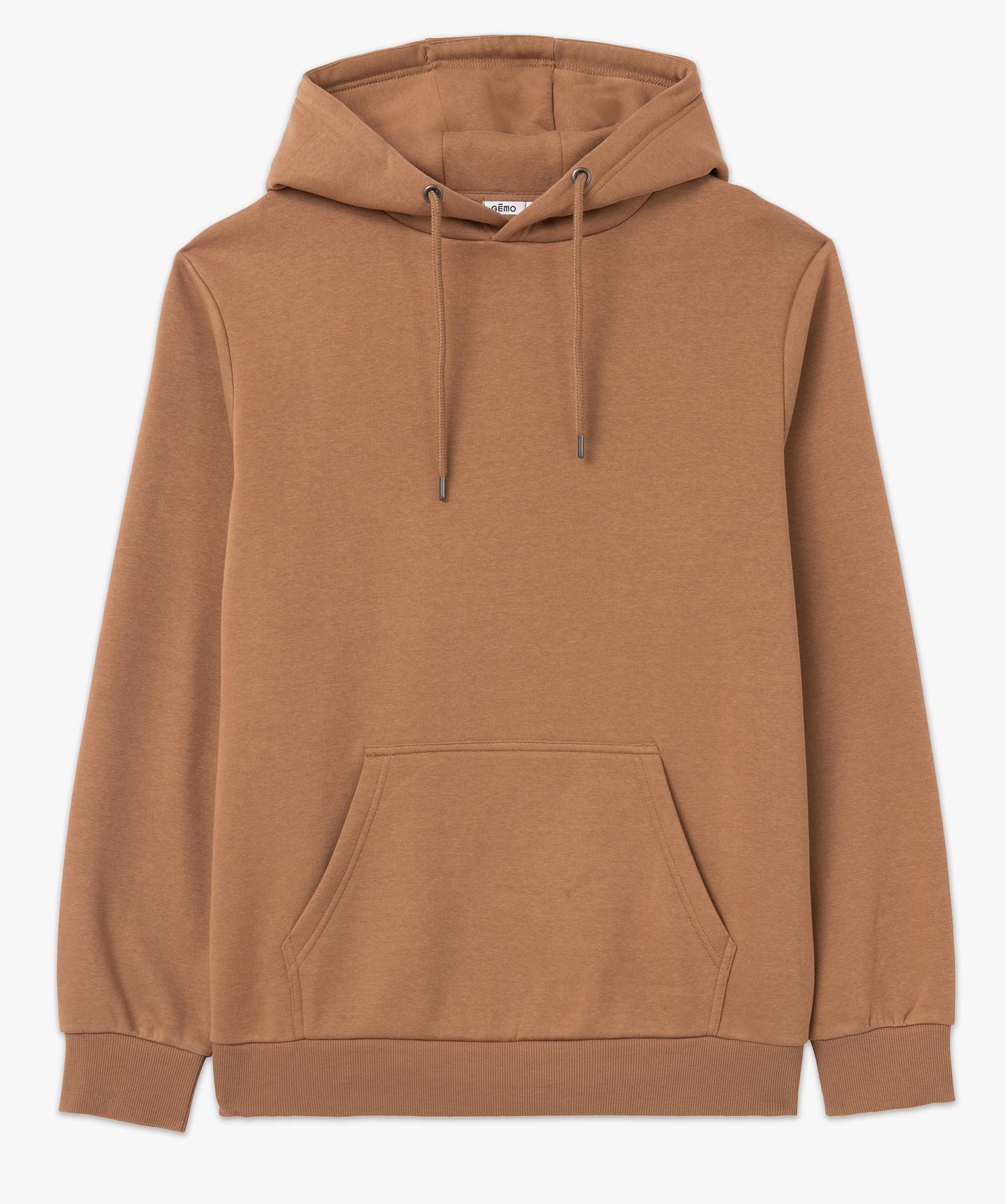 Sweat homme à capuche intérieur molletonné marron | GEMO