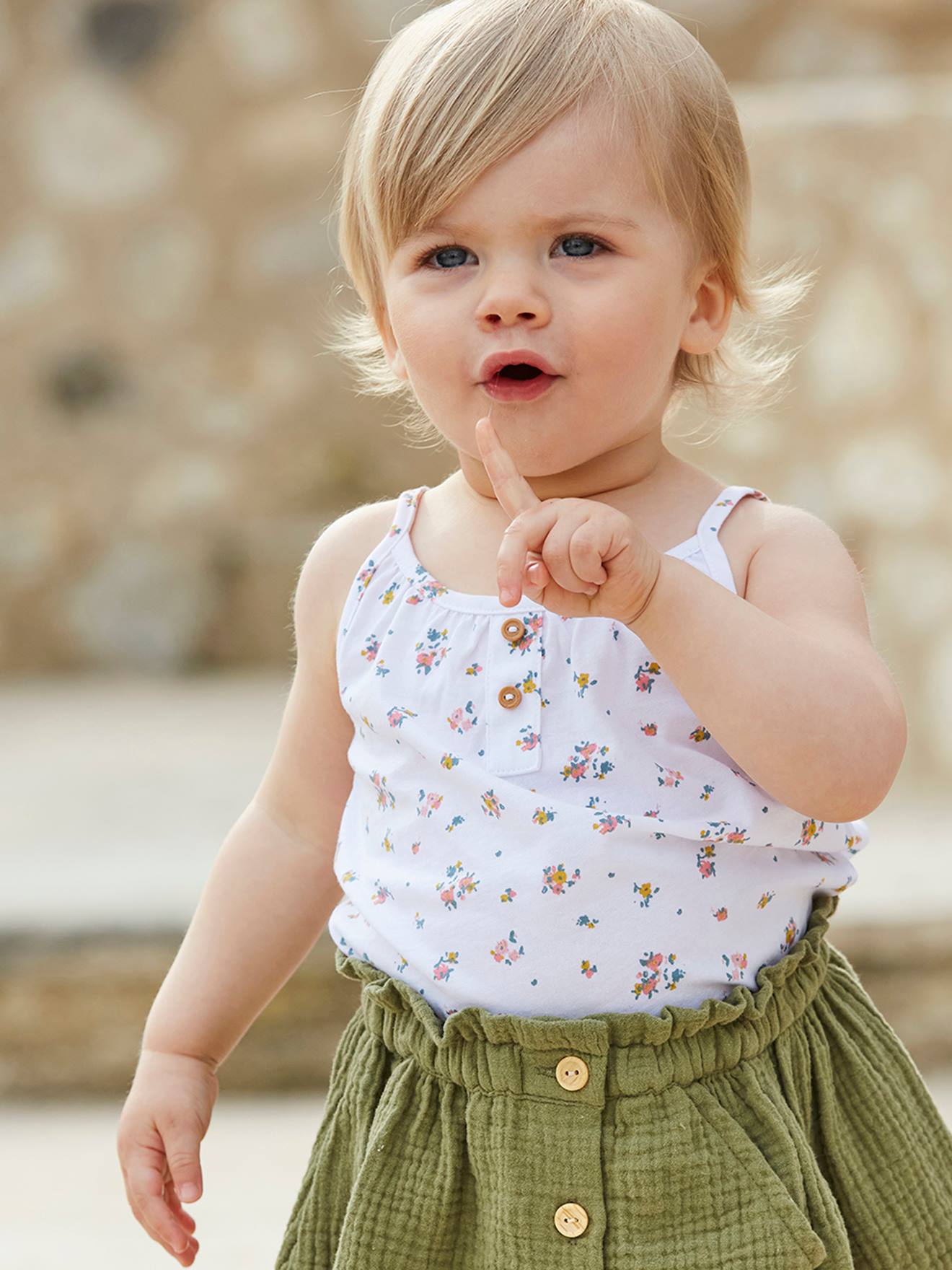 Débardeur fines bretelles bébé multicolore
