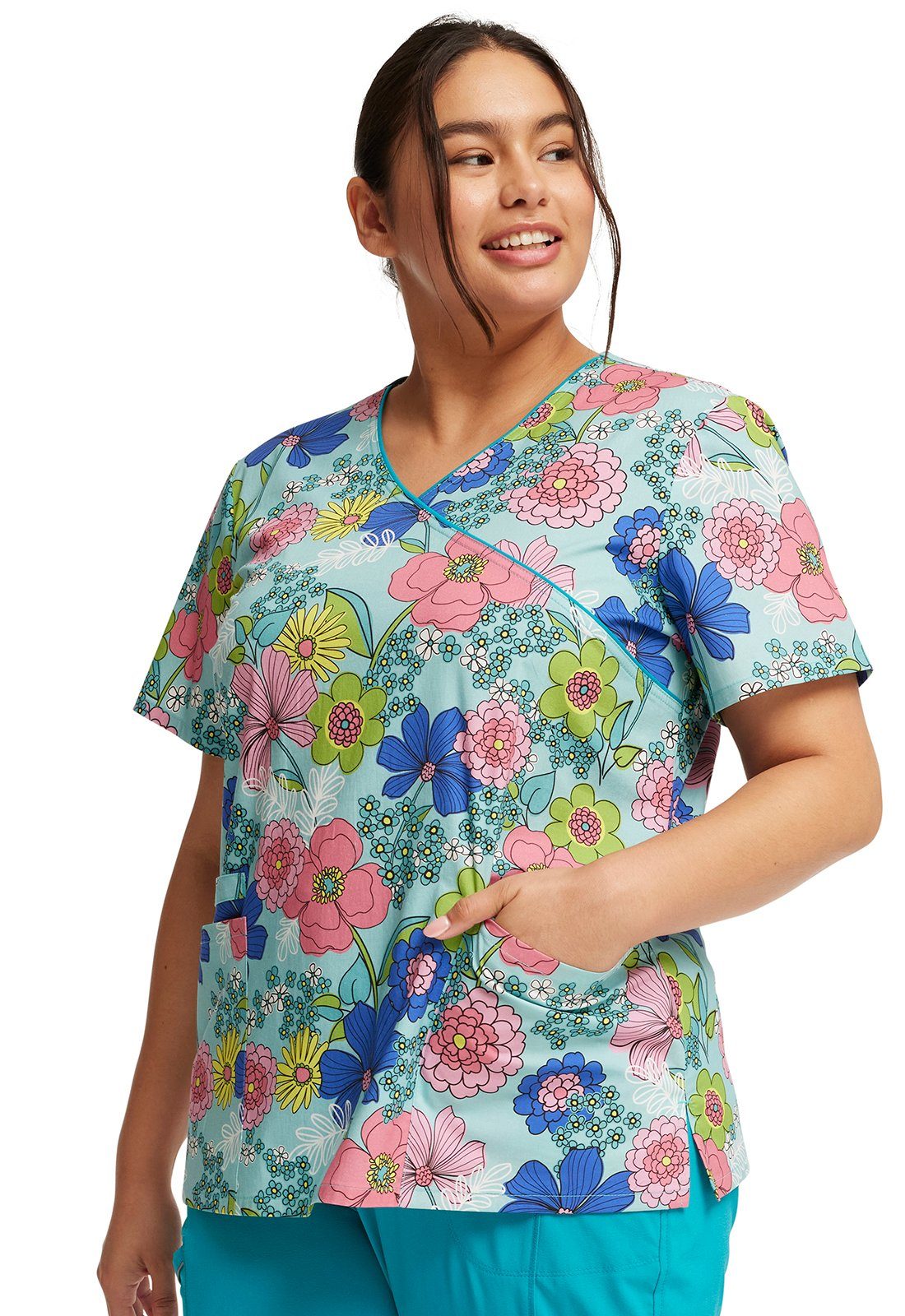 Cherokee Funktionsbluse Bunt bedruckter Damen Kasack 